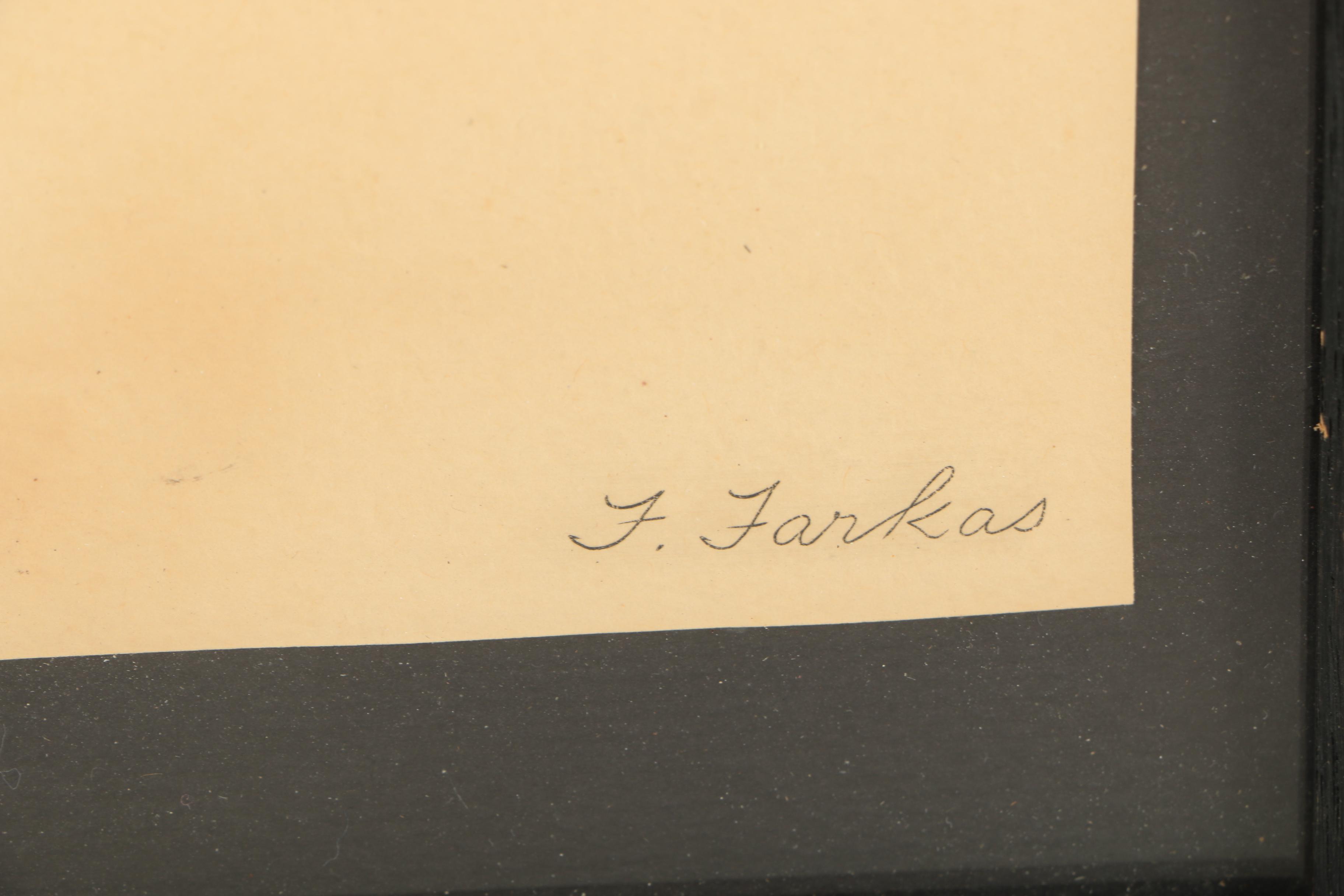 Frank Farkas Etching "Here Rover!"