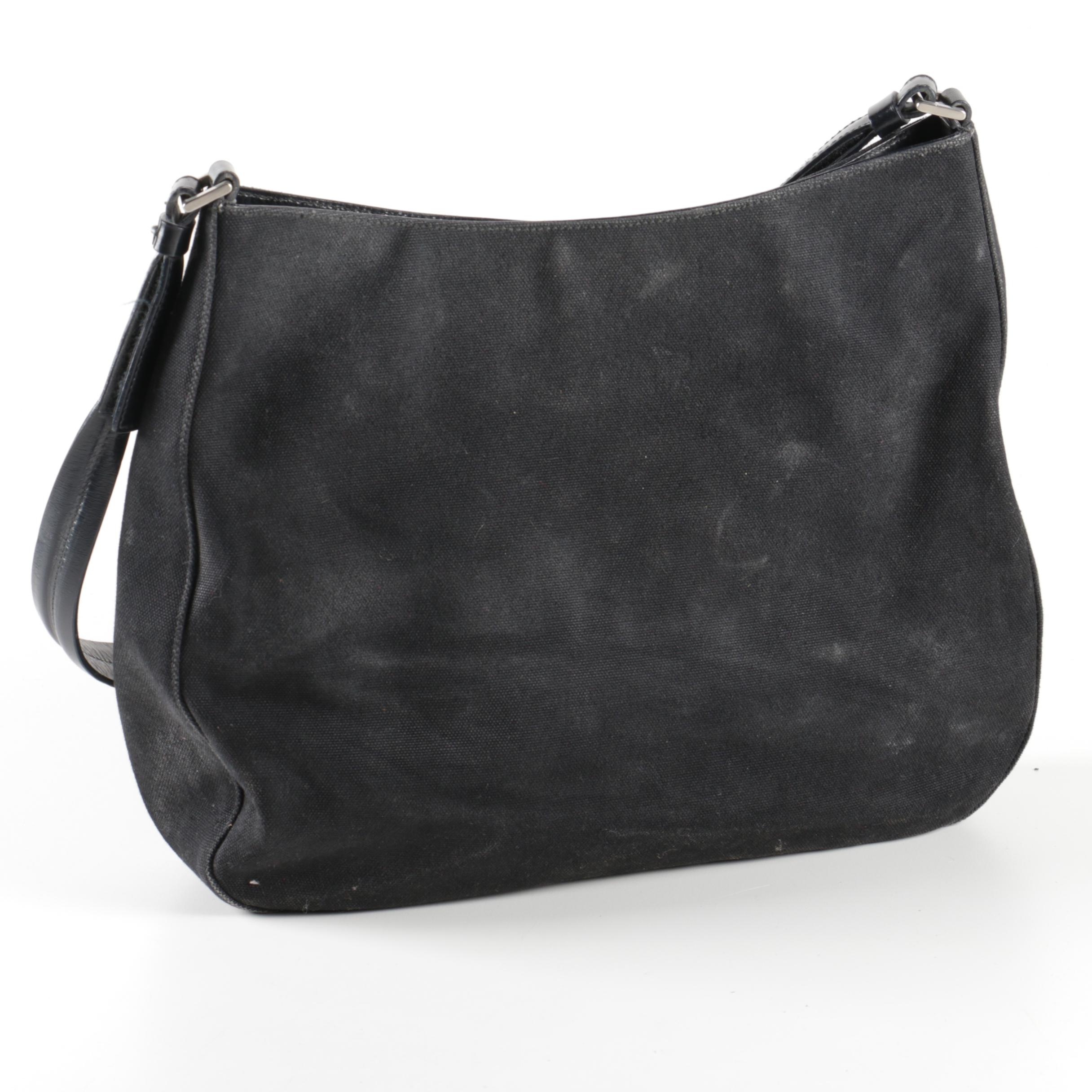 Prada Canvas Shoulder Bag