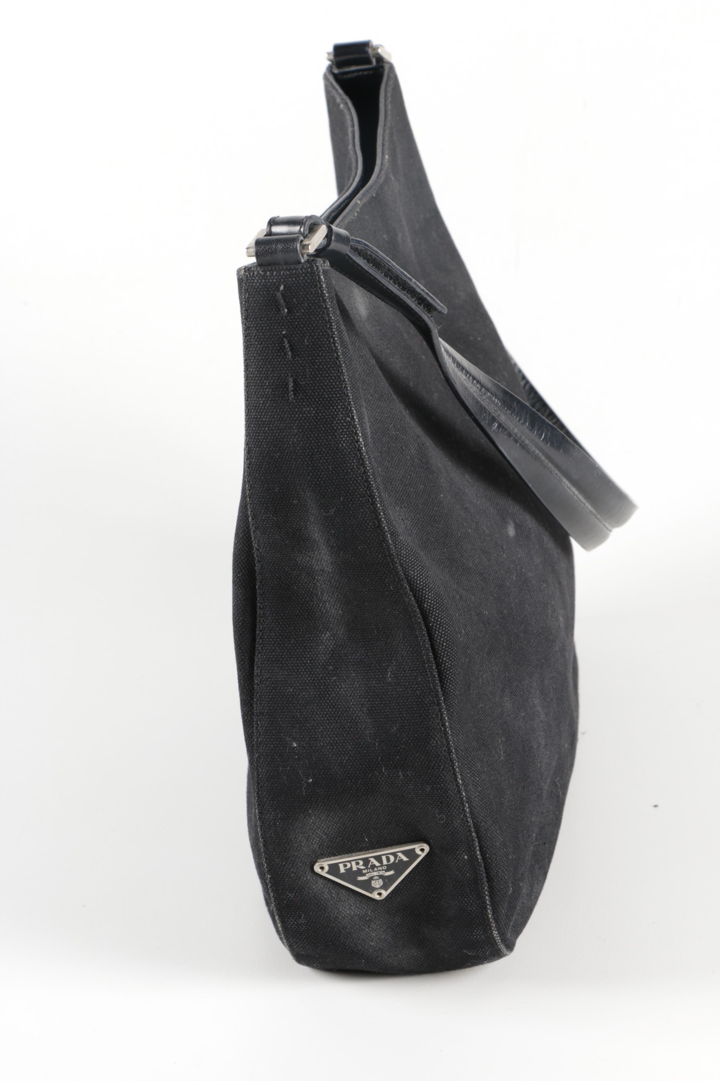 Prada Canvas Shoulder Bag