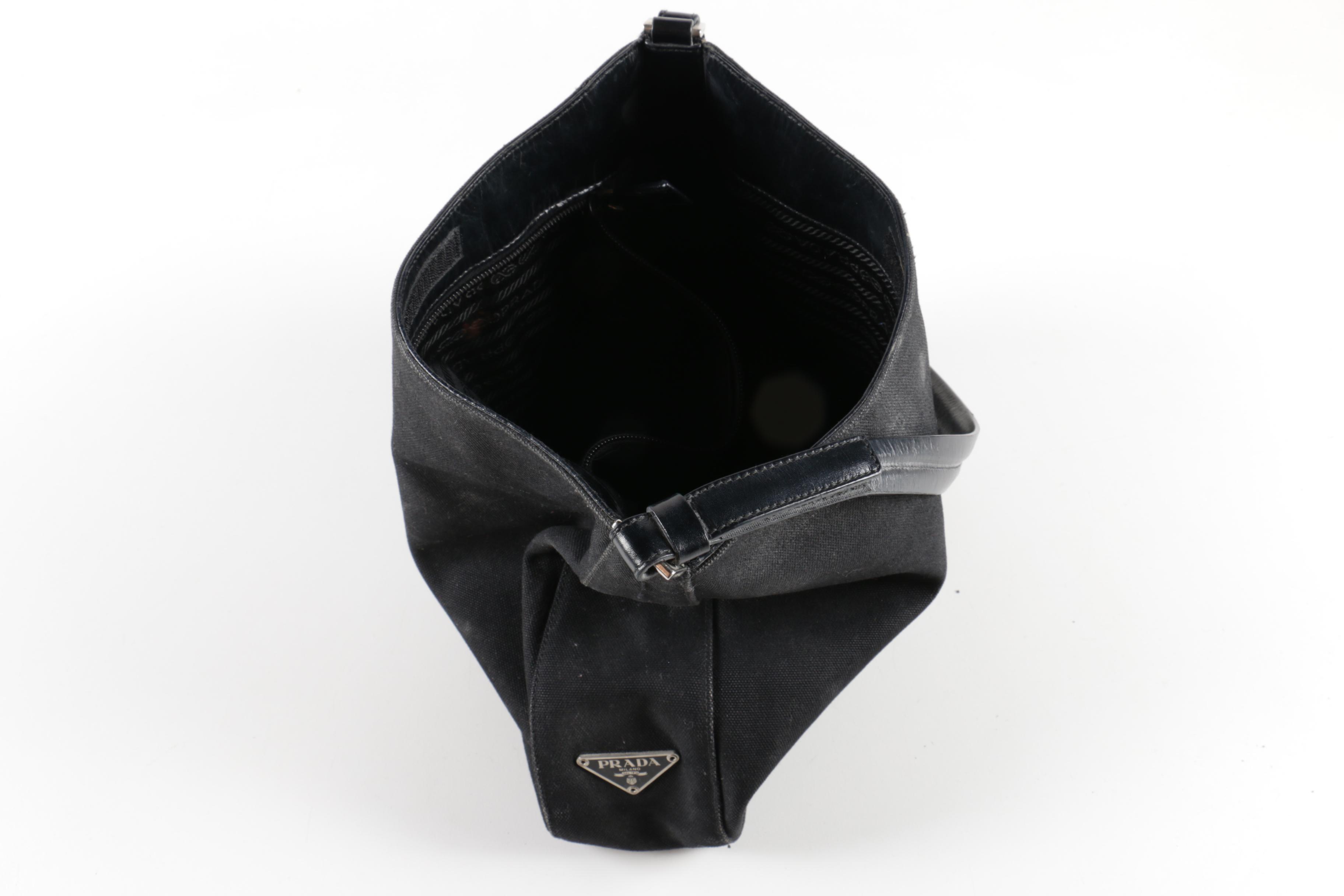 Prada Canvas Shoulder Bag