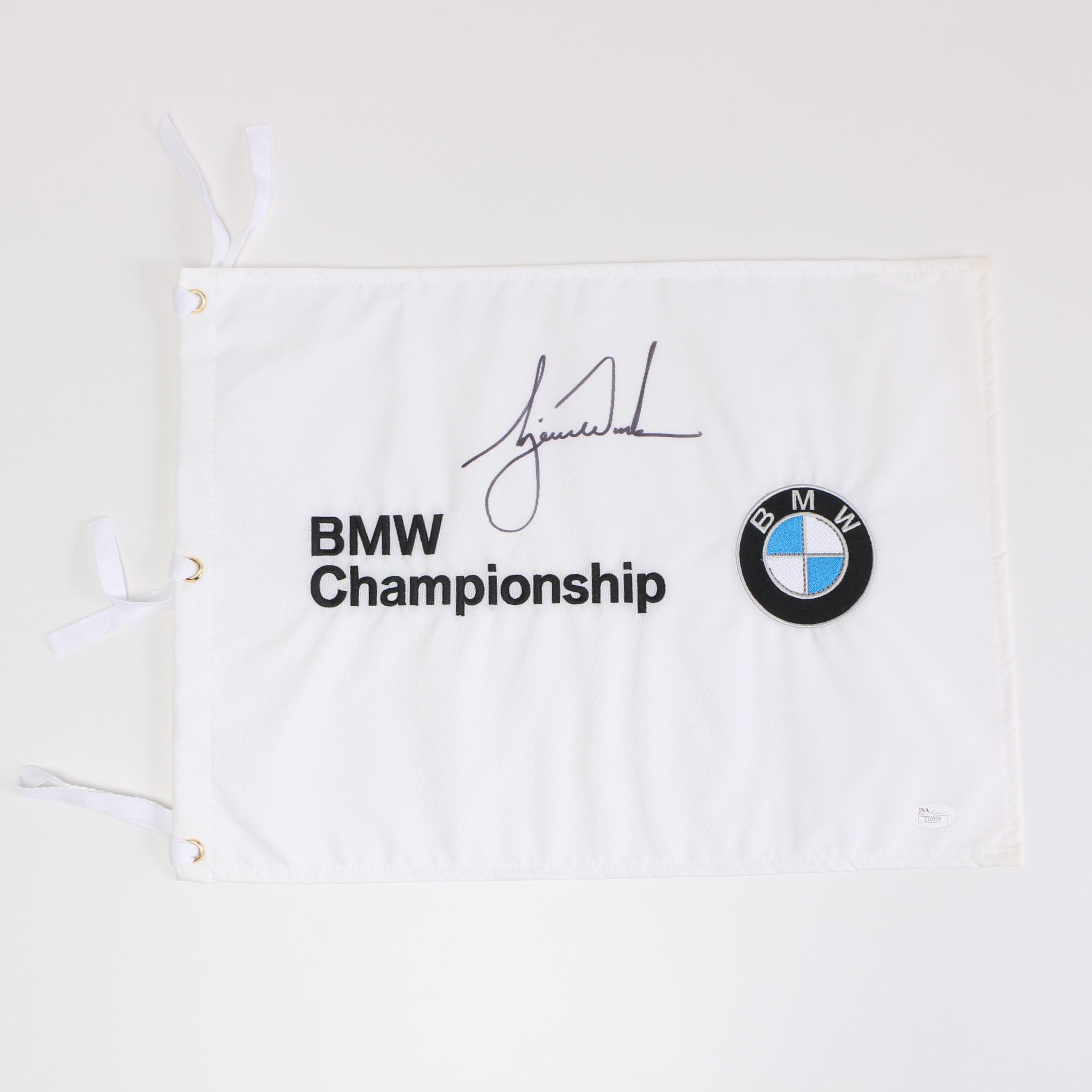 Tiger Woods Signed BMW Championship Flag
