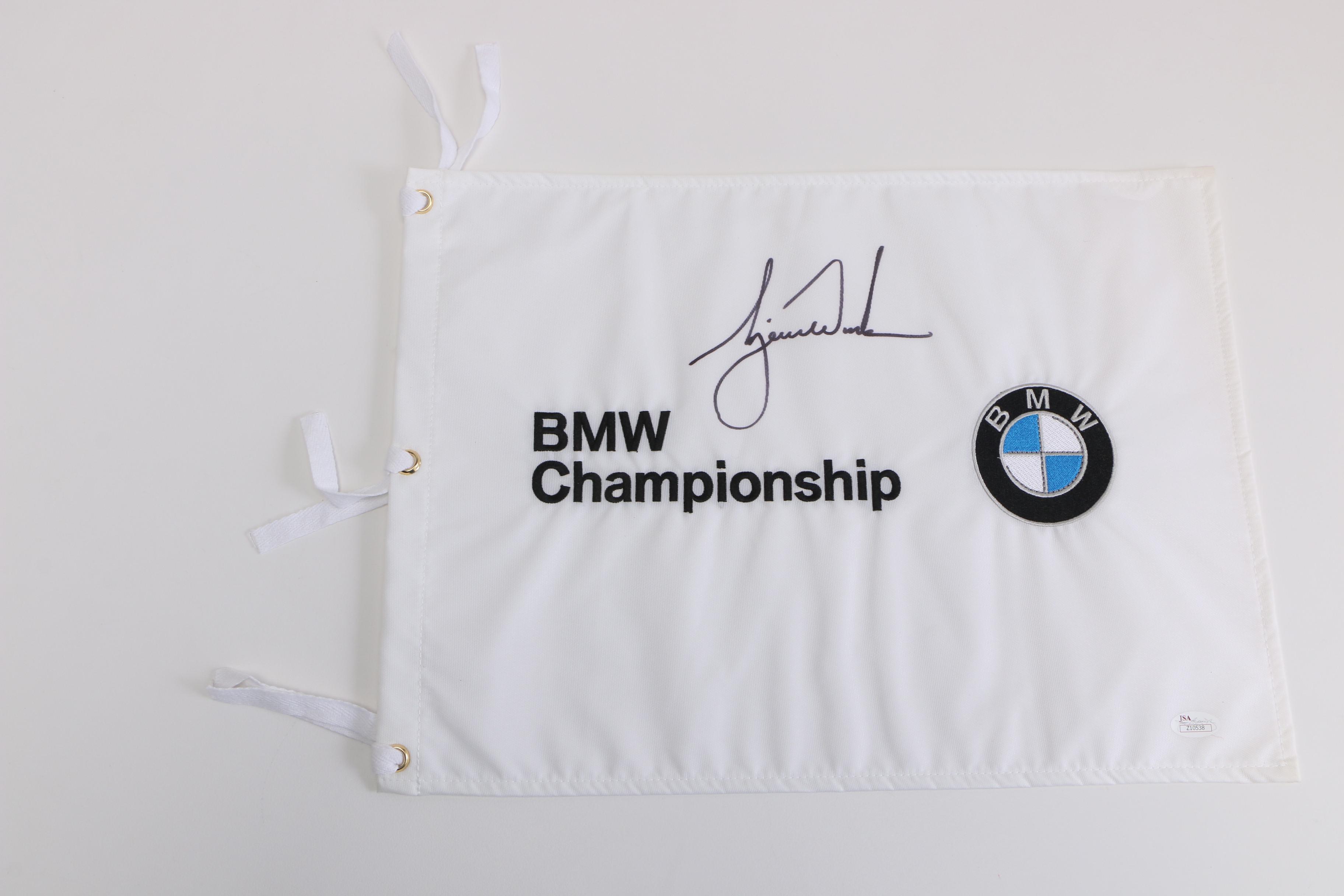 Tiger Woods Signed BMW Championship Flag
