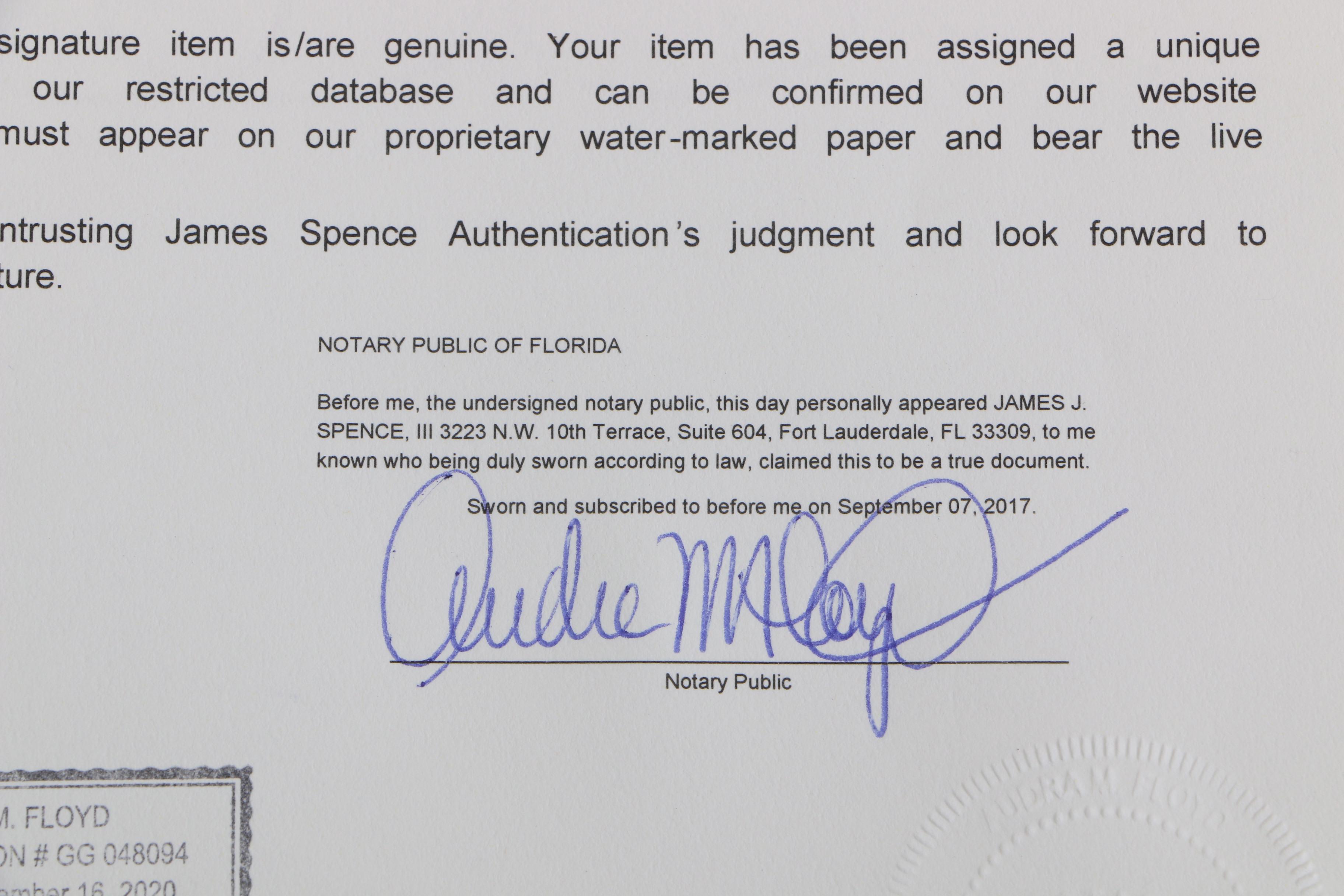 Tiger Woods Signed BMW Championship Flag