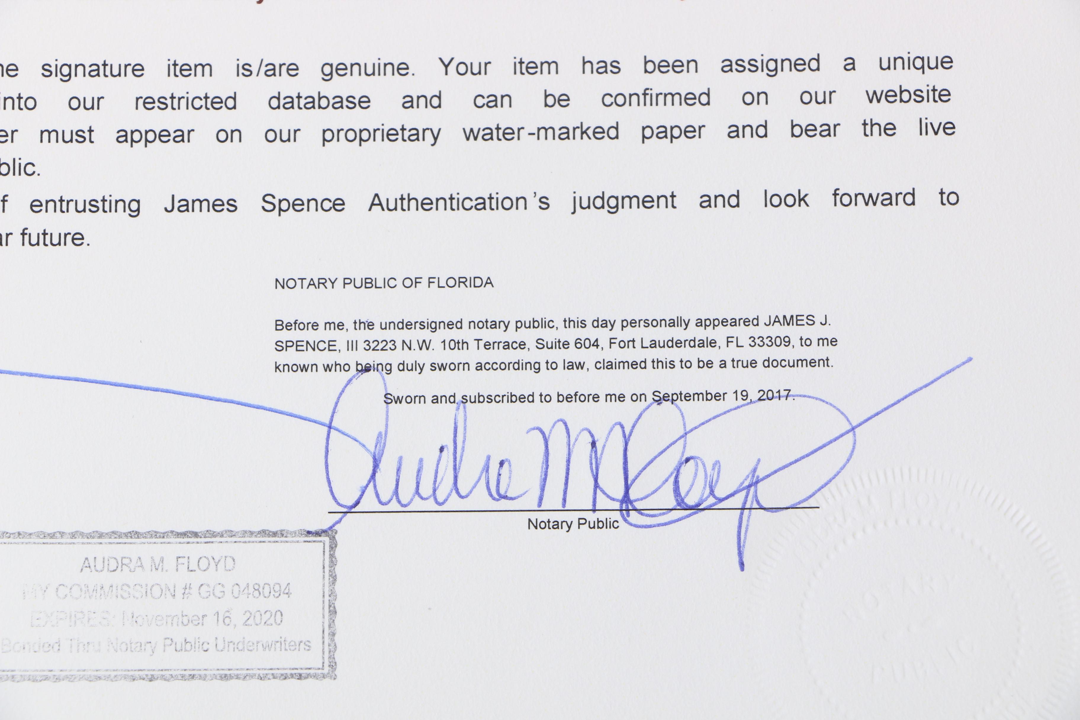 1970 Chicago Bears Signed Football