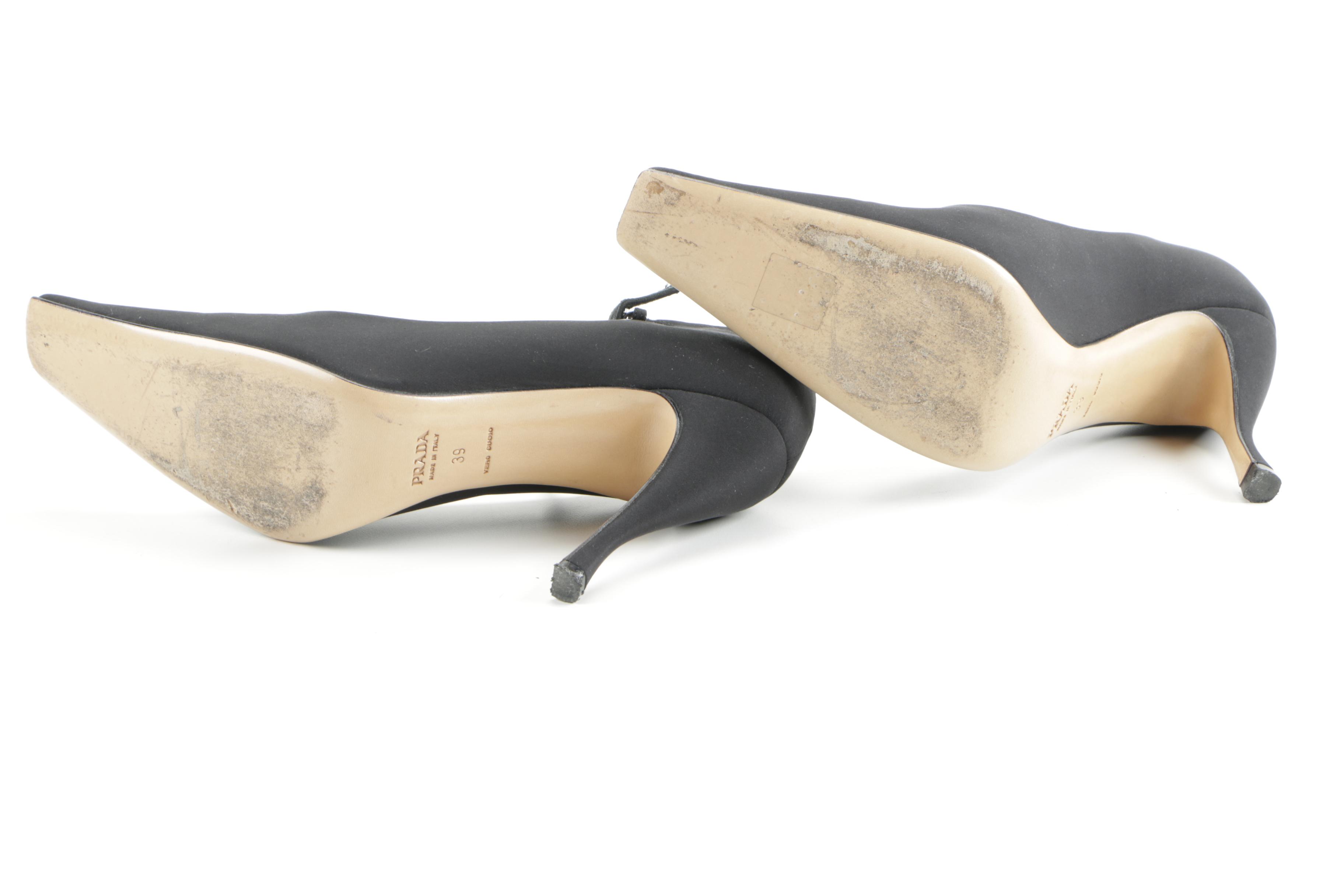 Women's Prada Calzature Donna Black Heels