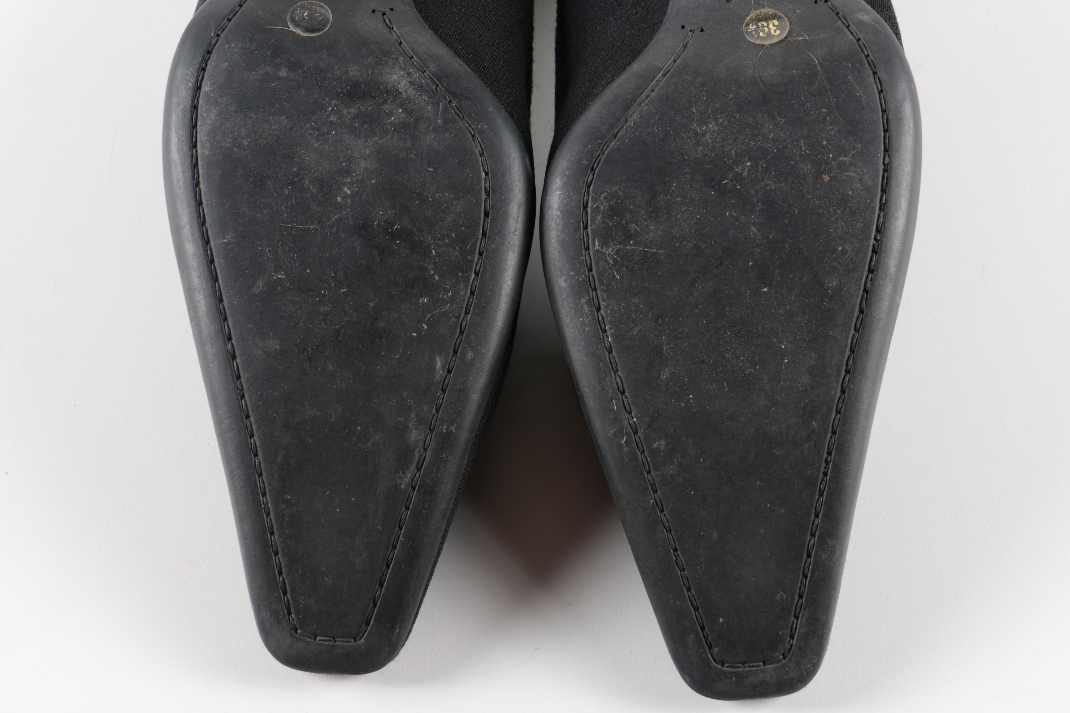 Prada Black Suede Kitten Heels