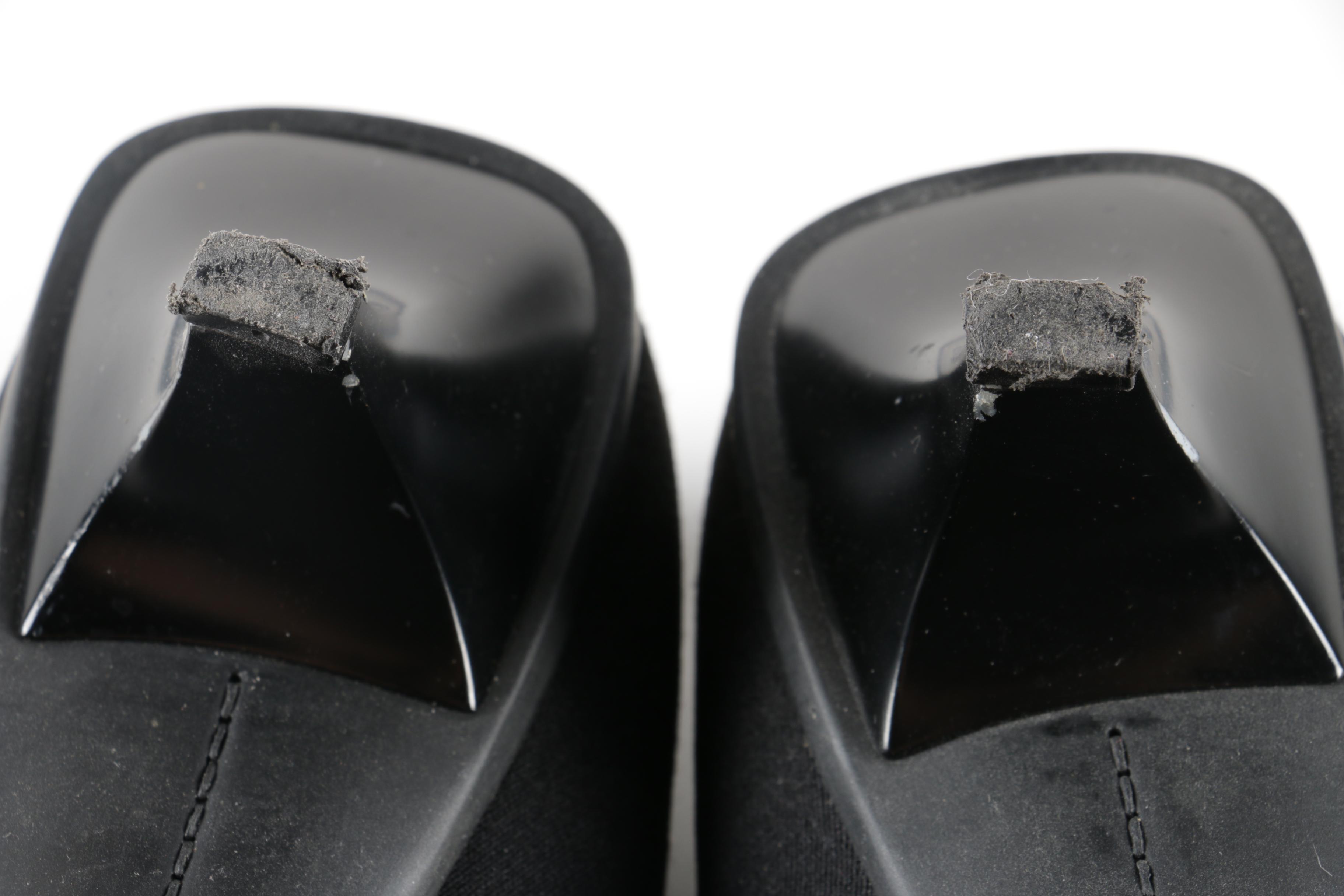 Prada Black Suede Kitten Heels