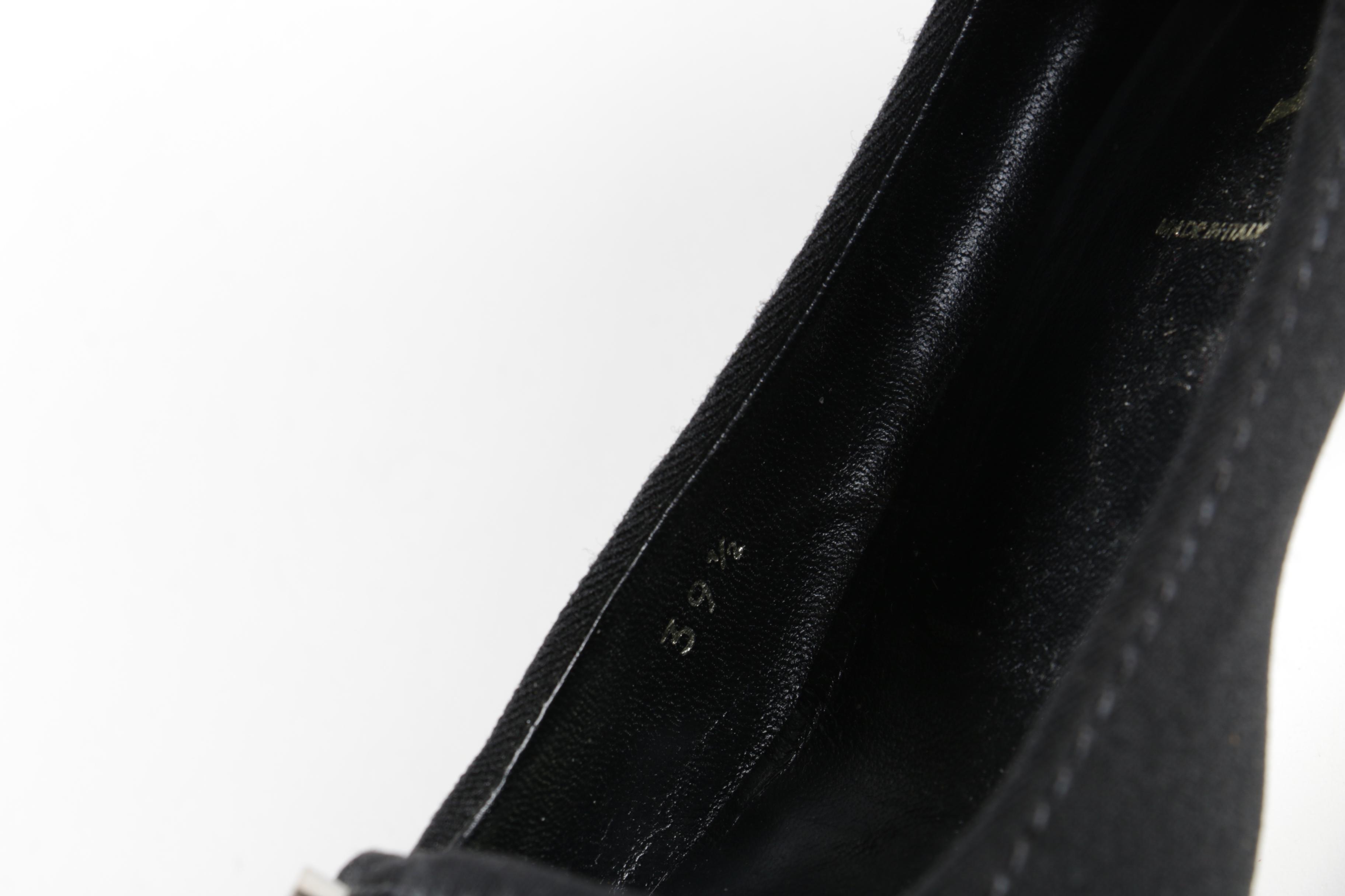 Prada Black Suede Kitten Heels