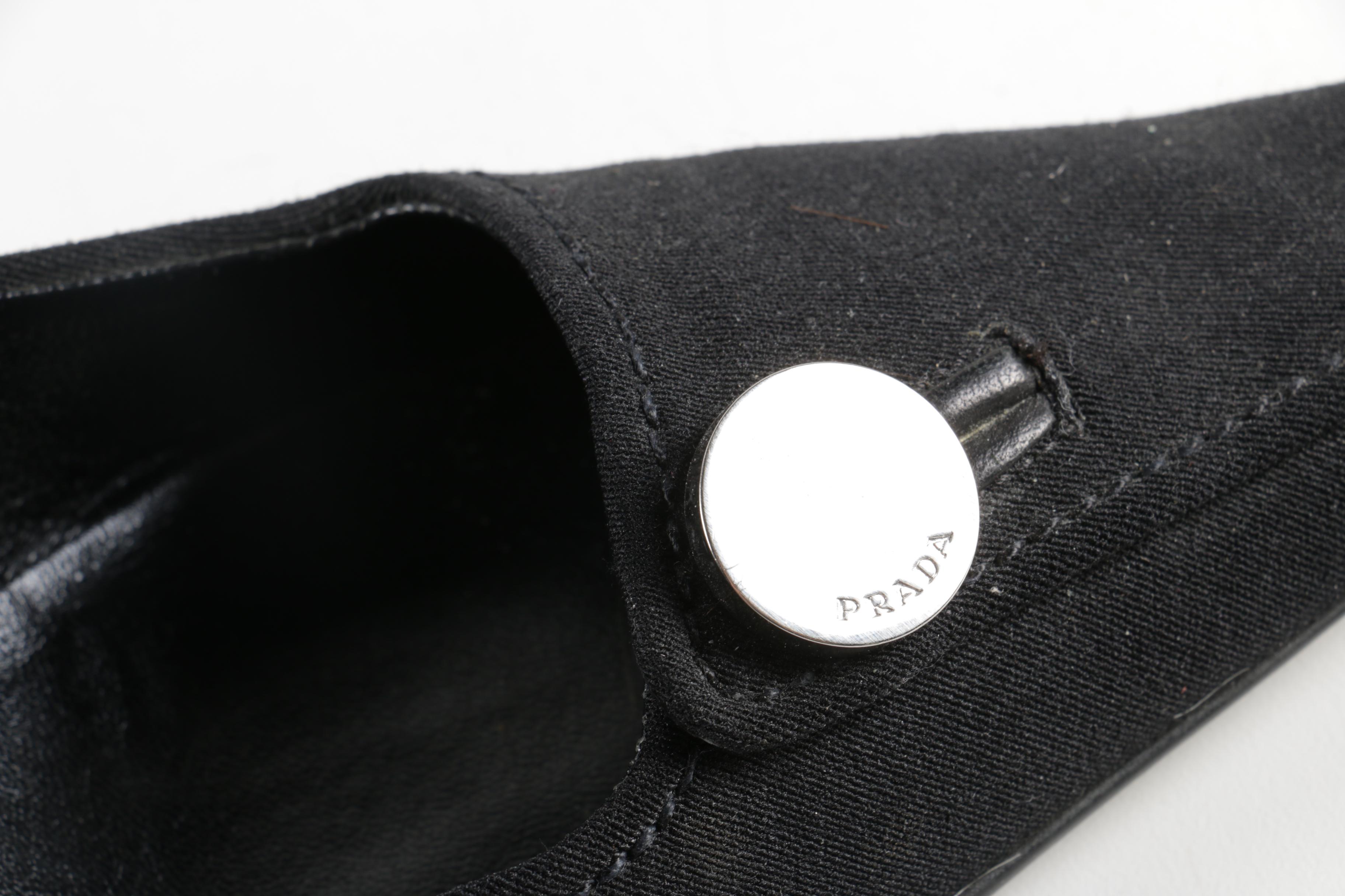 Prada Black Suede Kitten Heels