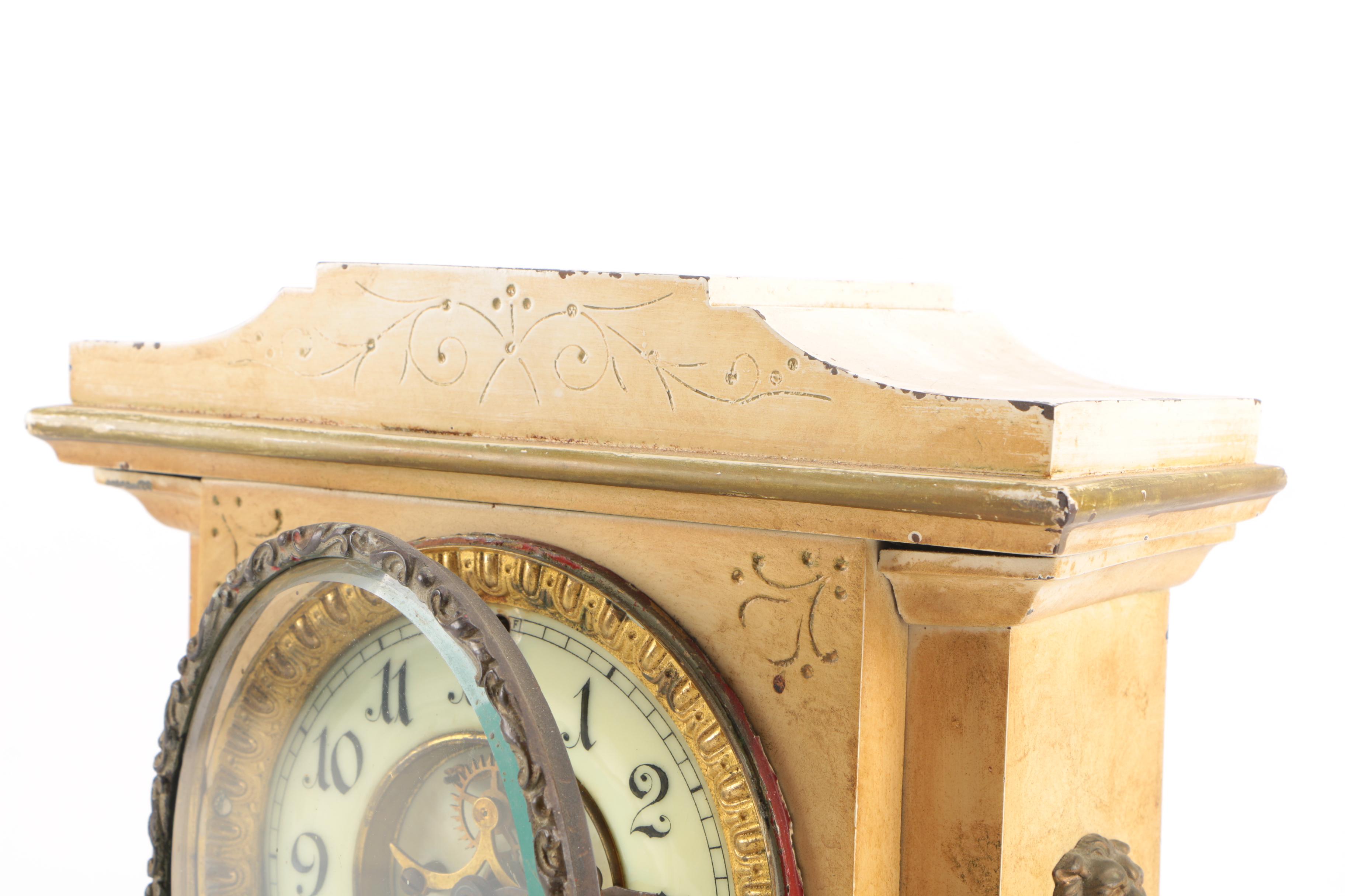 Antique Cast Iron Ansonia Mantel Clock