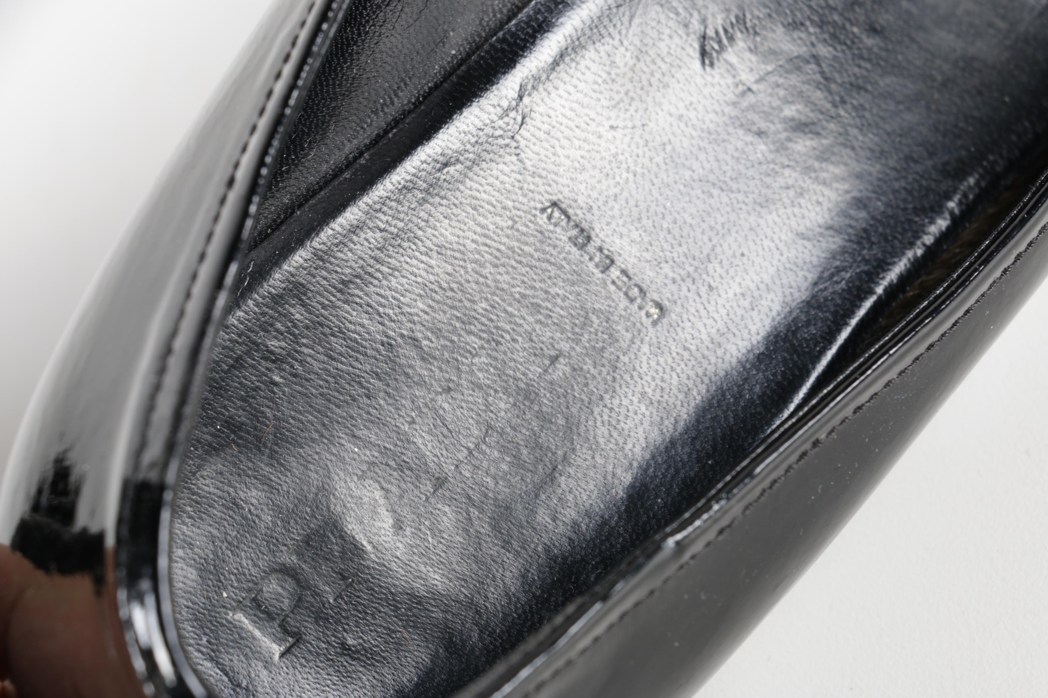 Prada Black Patent Leather Kitten Heels