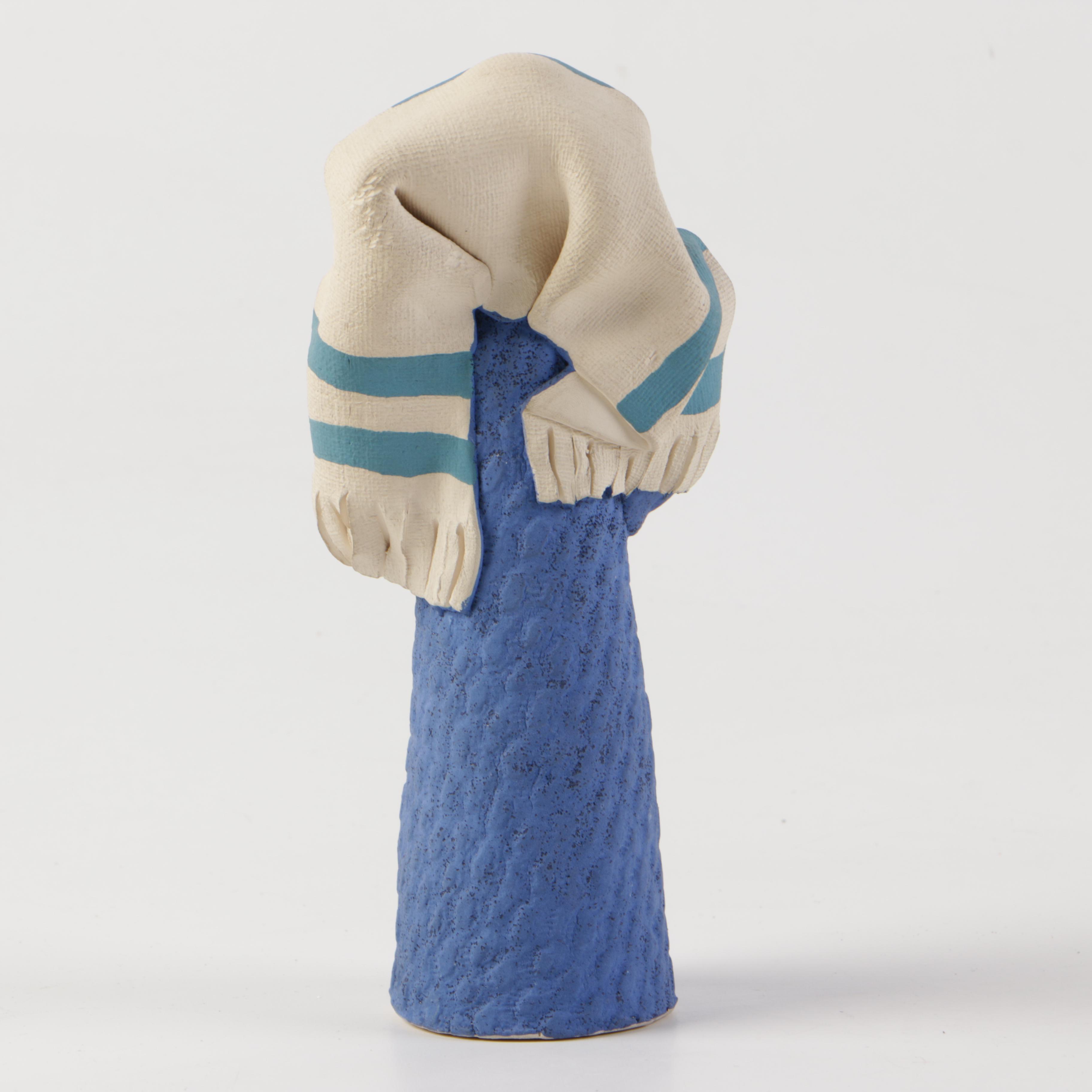 Handbuilt Ceramic Rabbi Figurines