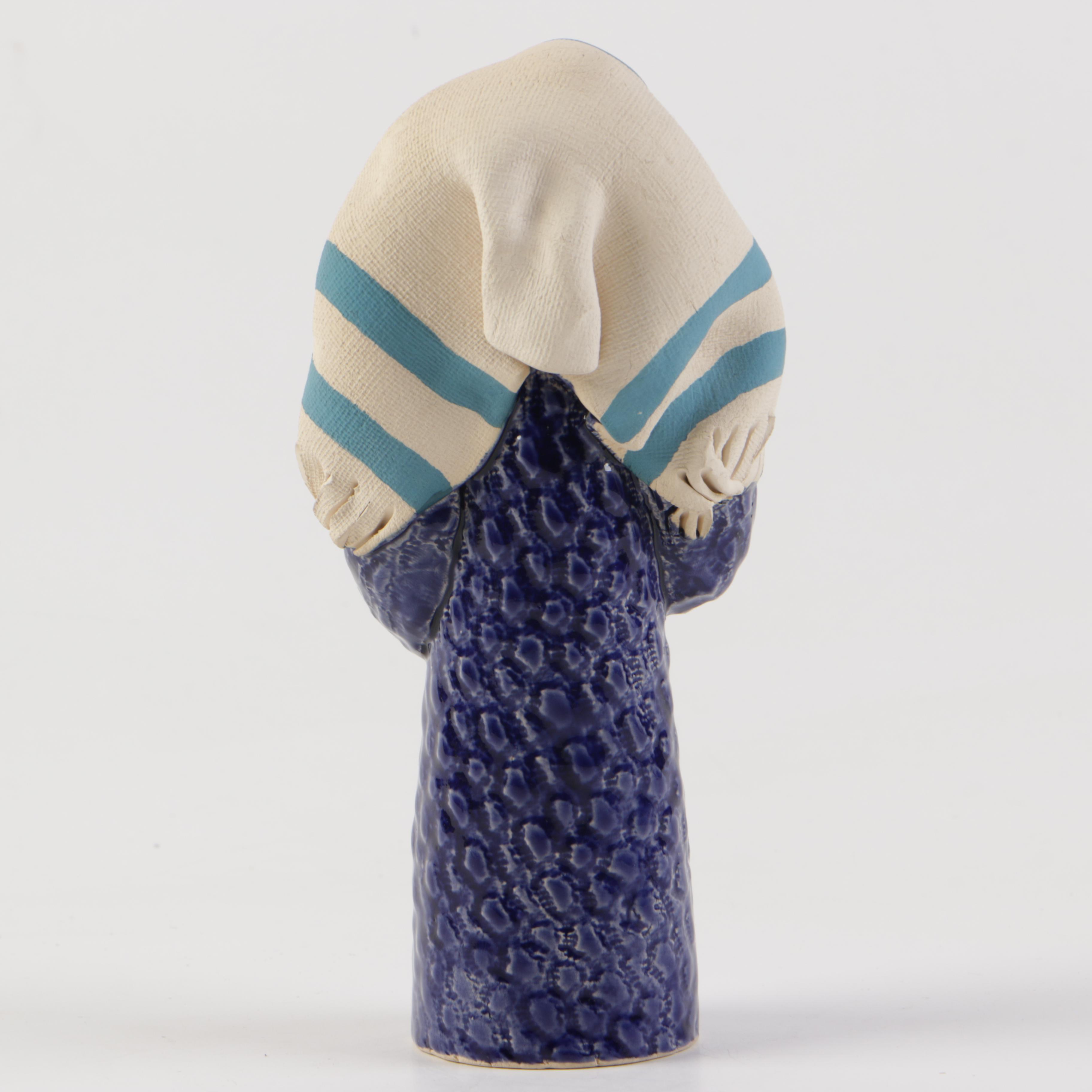 Handbuilt Ceramic Rabbi Figurines