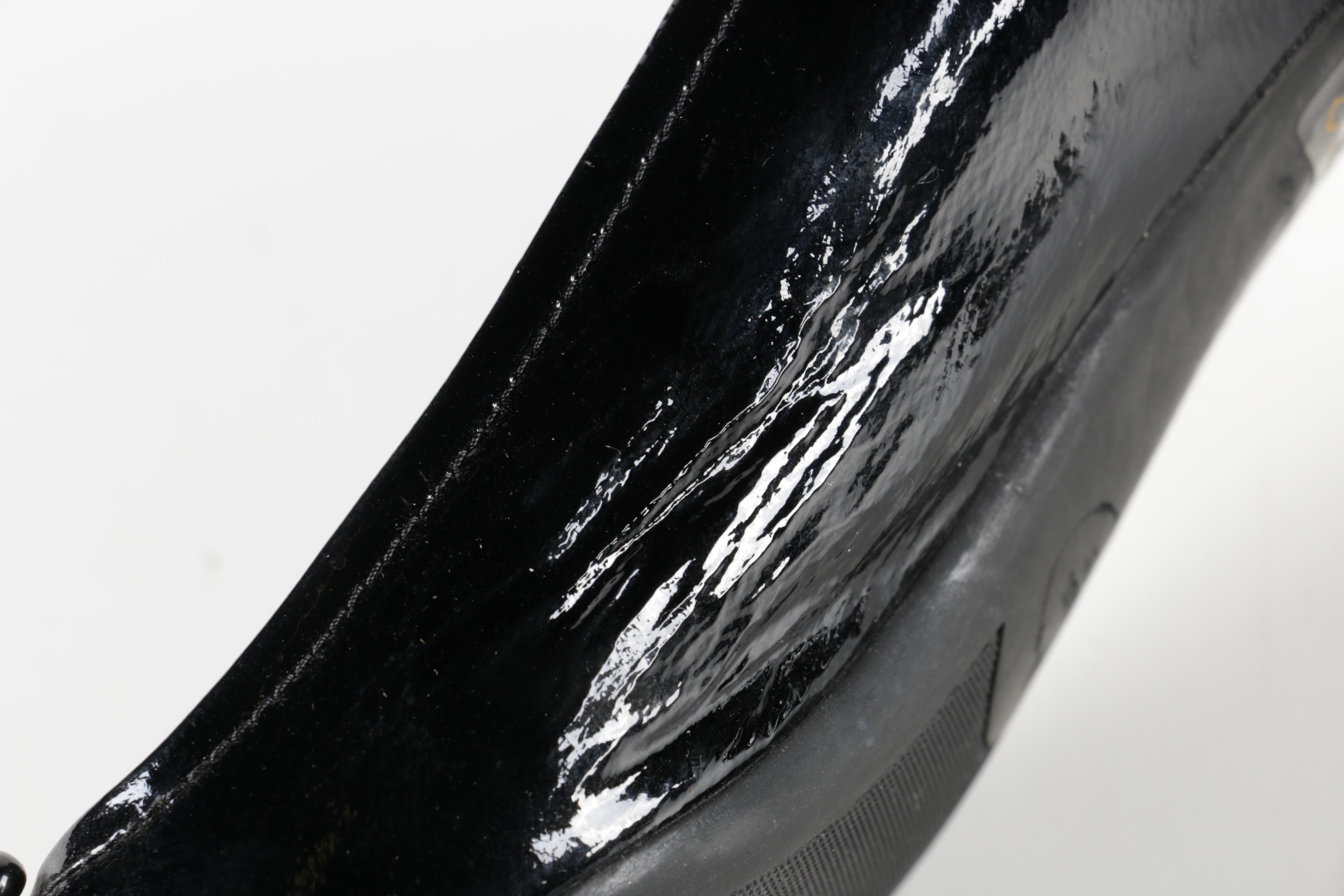 Prada Black Patent Leather Kitten Heels