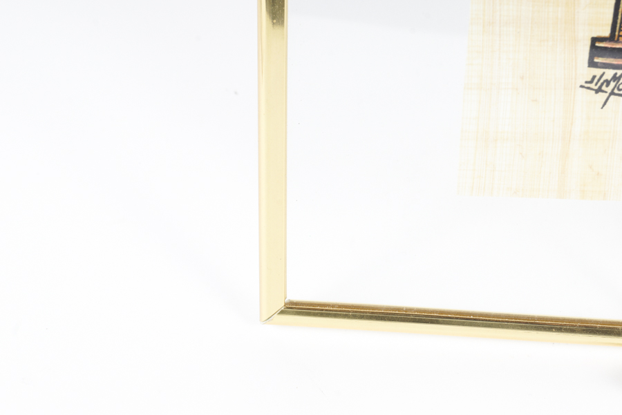 Jin Mourad Egyptian Artwork of Ramses II and Hathor on Papyrus