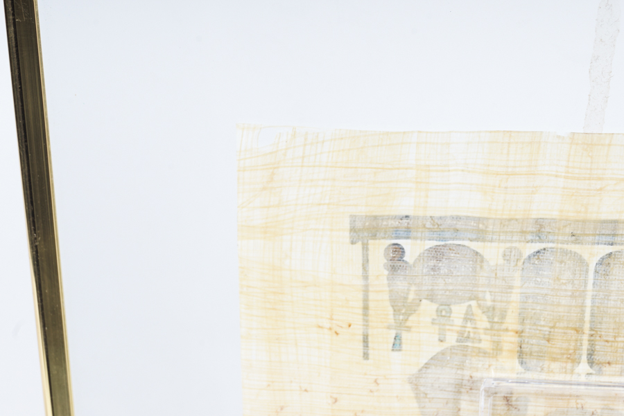 Jin Mourad Egyptian Artwork of Ramses II and Hathor on Papyrus