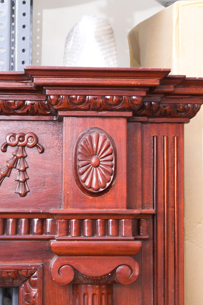 Vintage Federal Style Mahogany Mantle Mirror