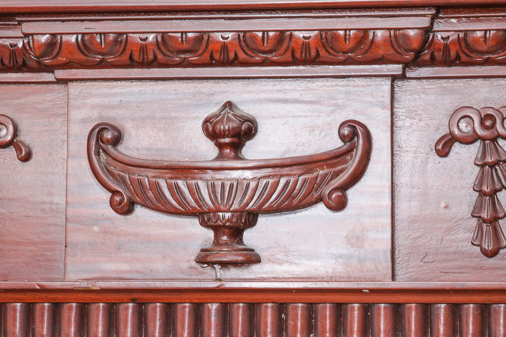 Vintage Federal Style Mahogany Mantle Mirror