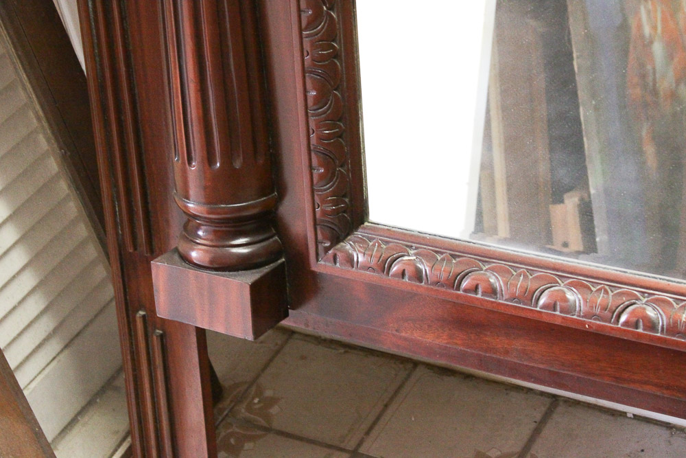 Vintage Federal Style Mahogany Mantle Mirror