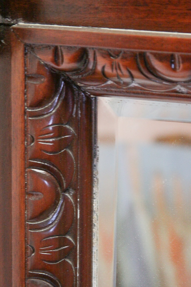 Vintage Federal Style Mahogany Mantle Mirror