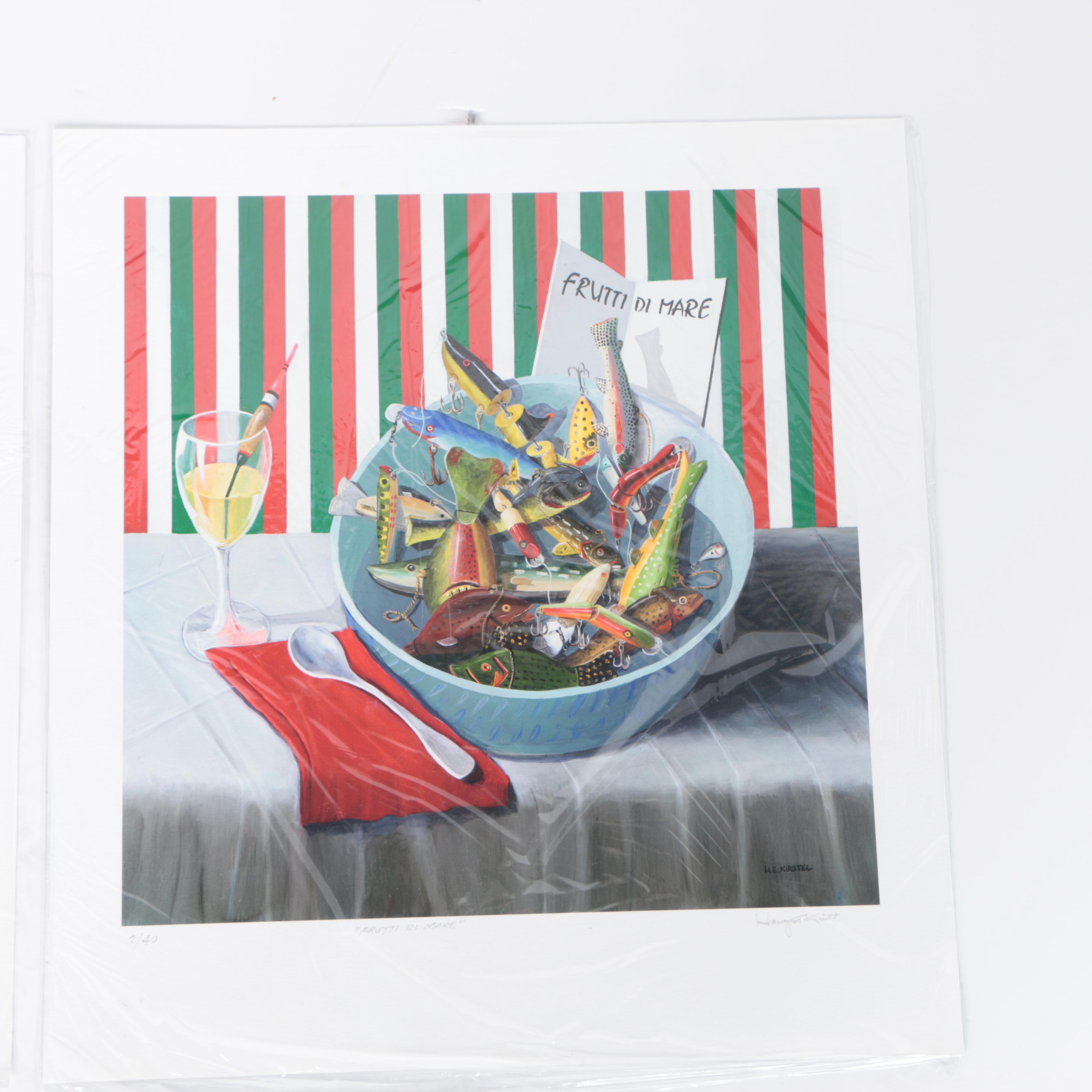 Harvey Kirstel Limited Edition Giclées "Fruit Flies" and "Frutti di Mare"