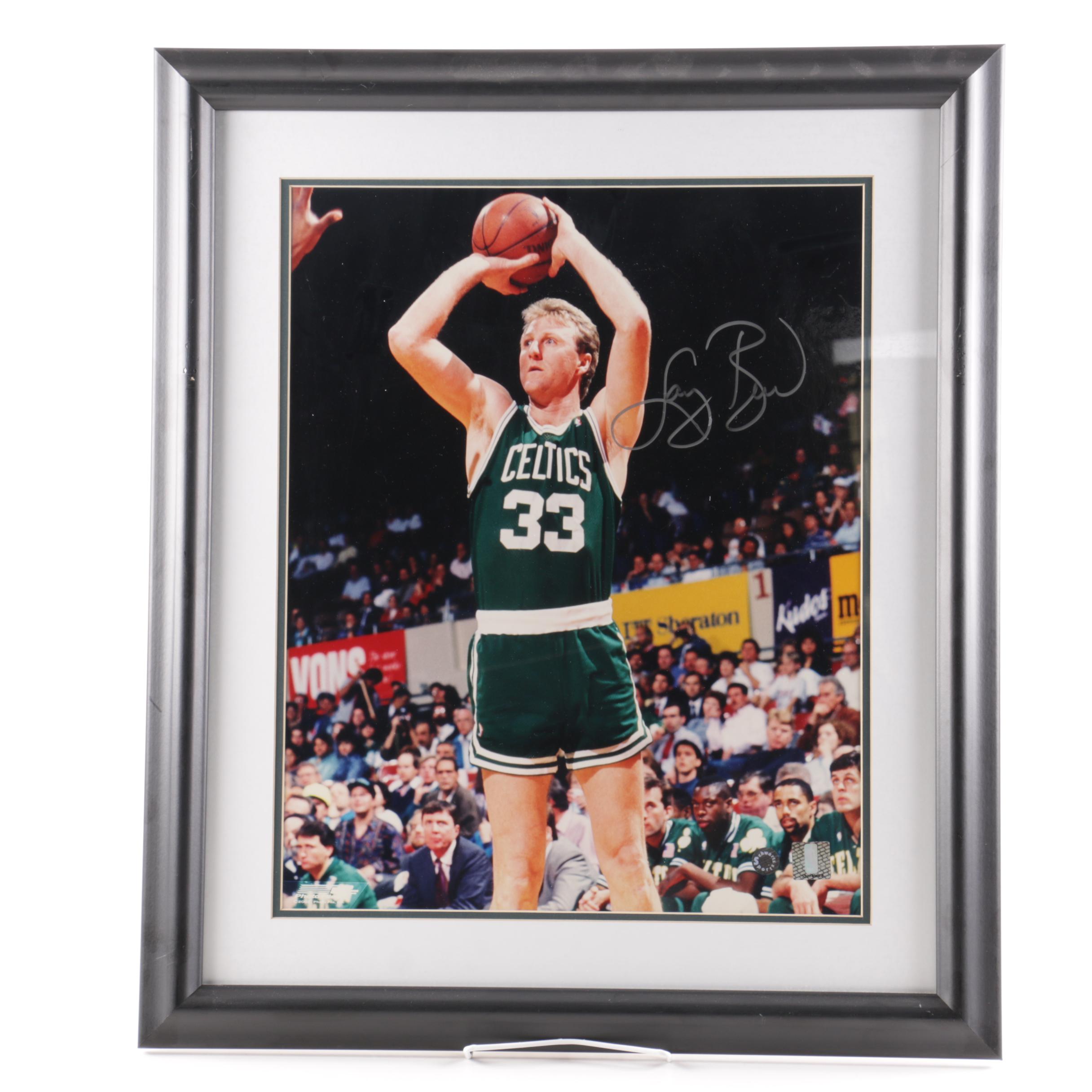 Signed Larry Bird Photograph