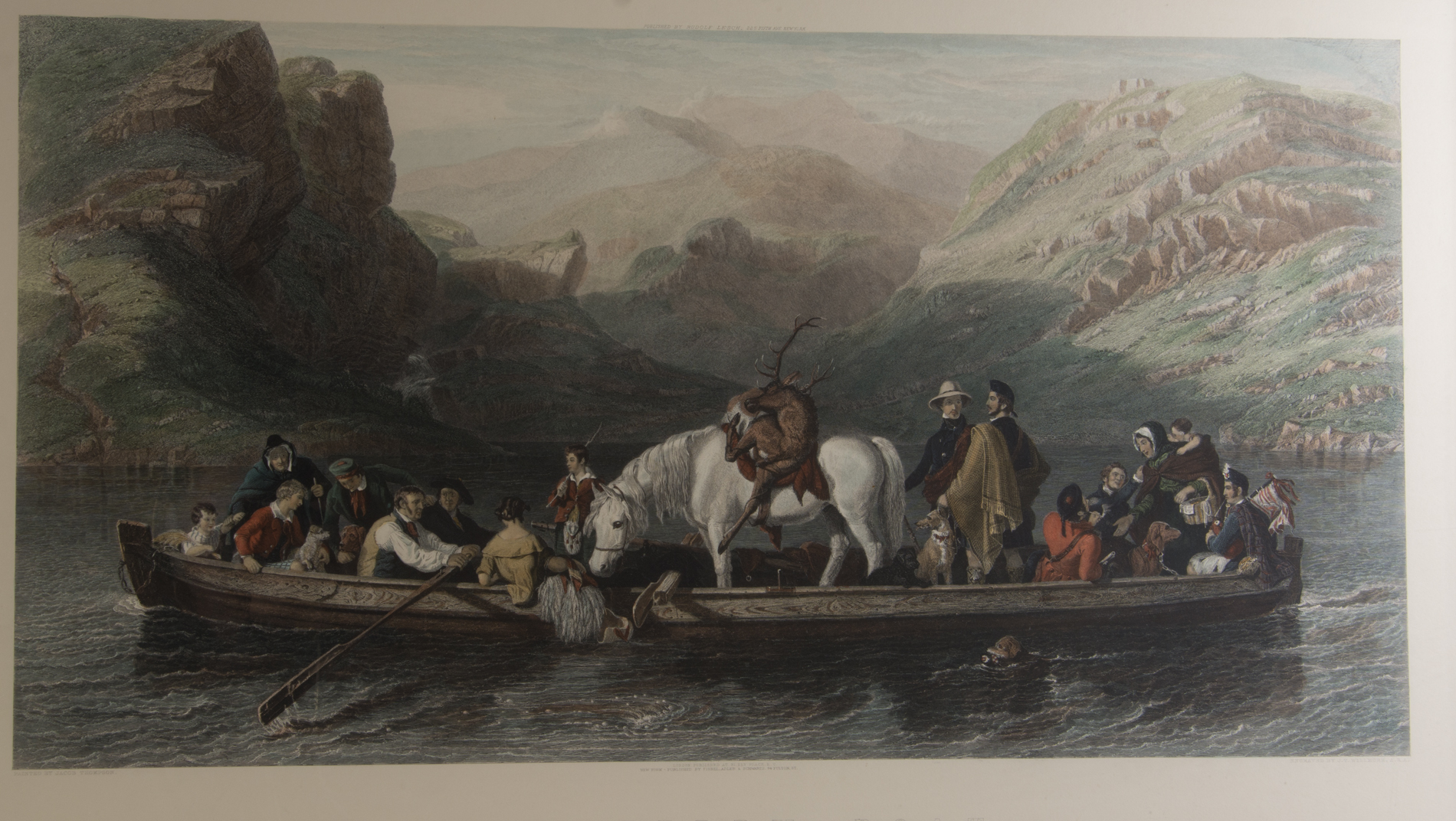 J.T. Wilmore Restrike Etching After Jacob Thompson's "The Ferry Boat"