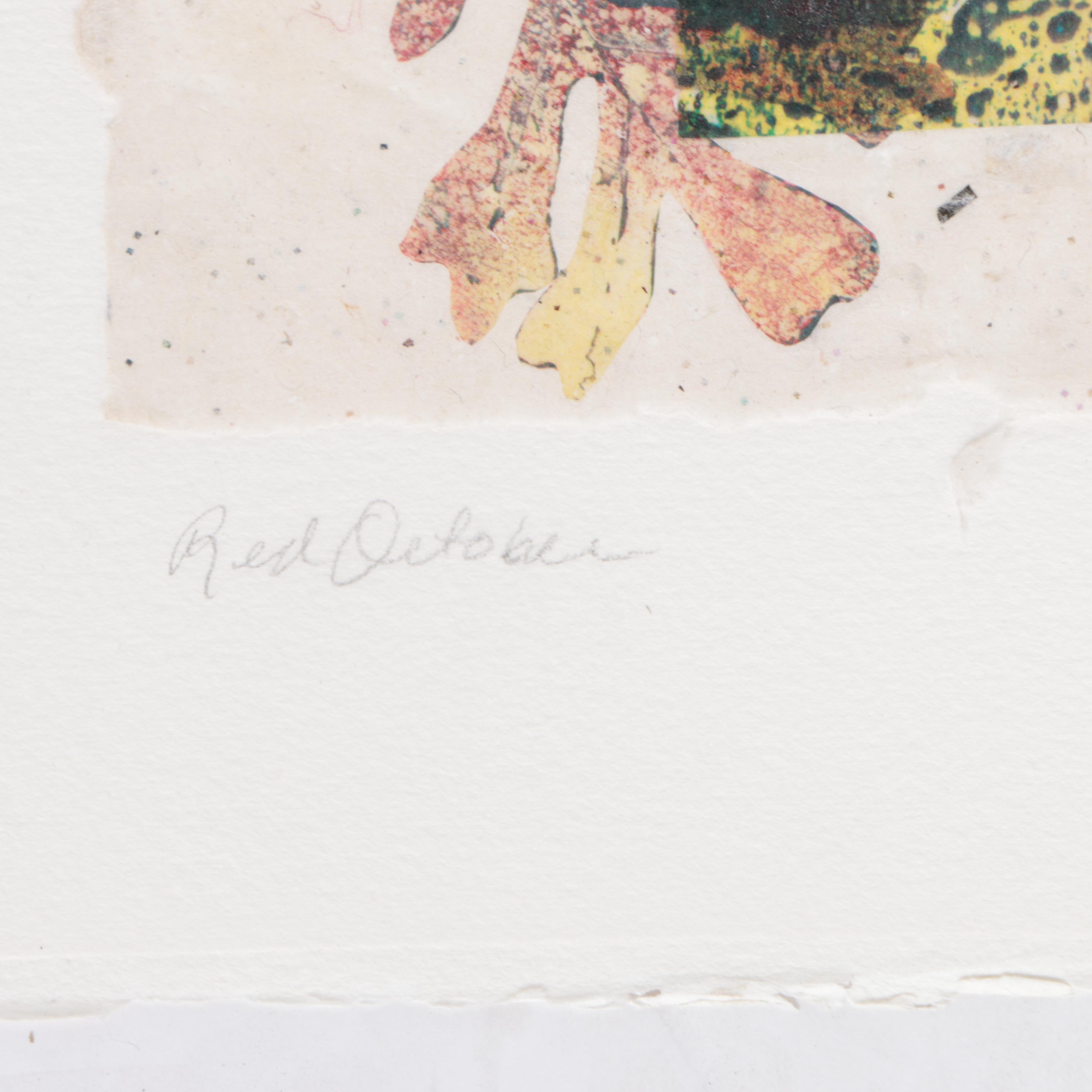 Jane Kelly Moran Transfer Print on Paper "Red October"