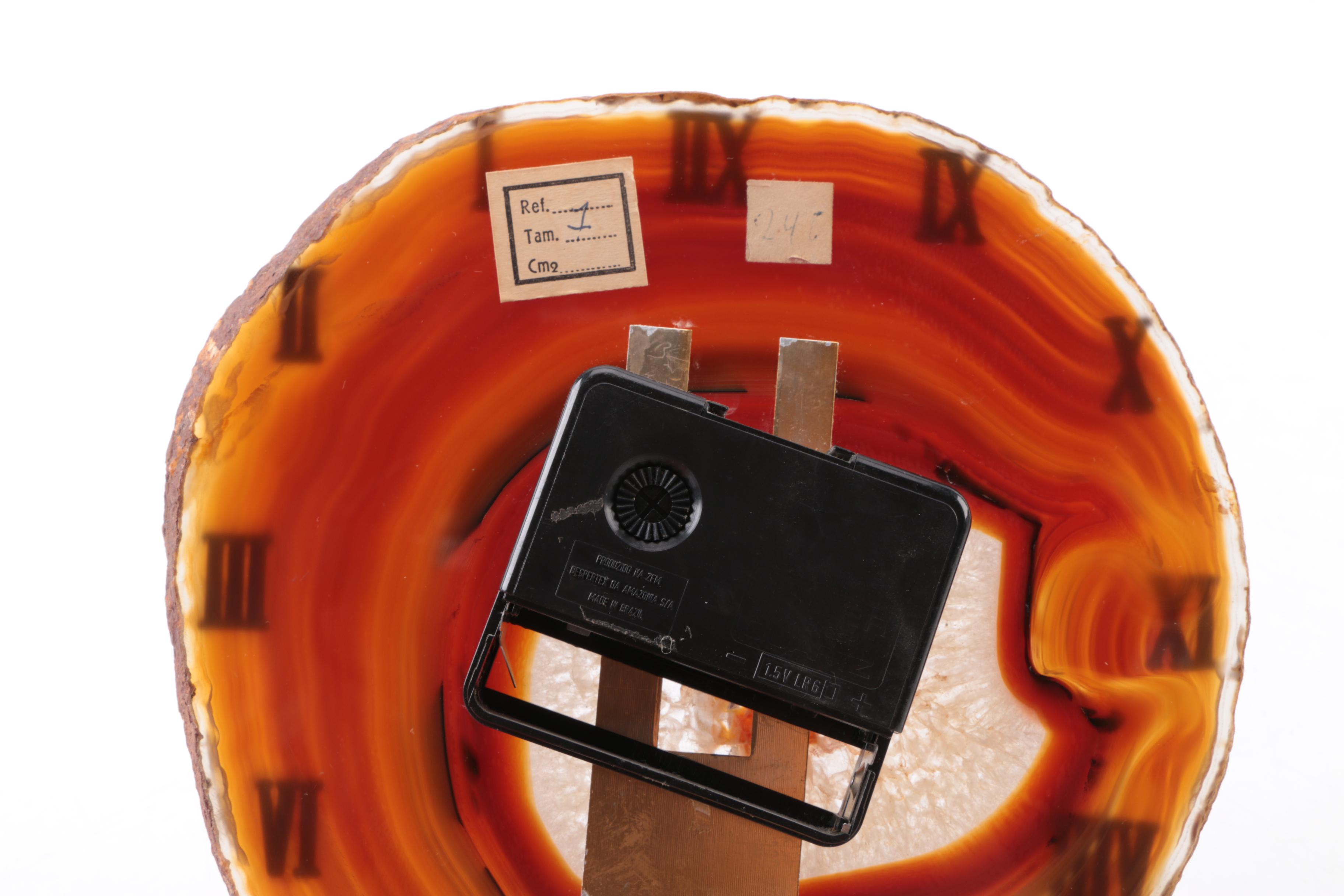 Brazilian Geode Slice Shelf Clock