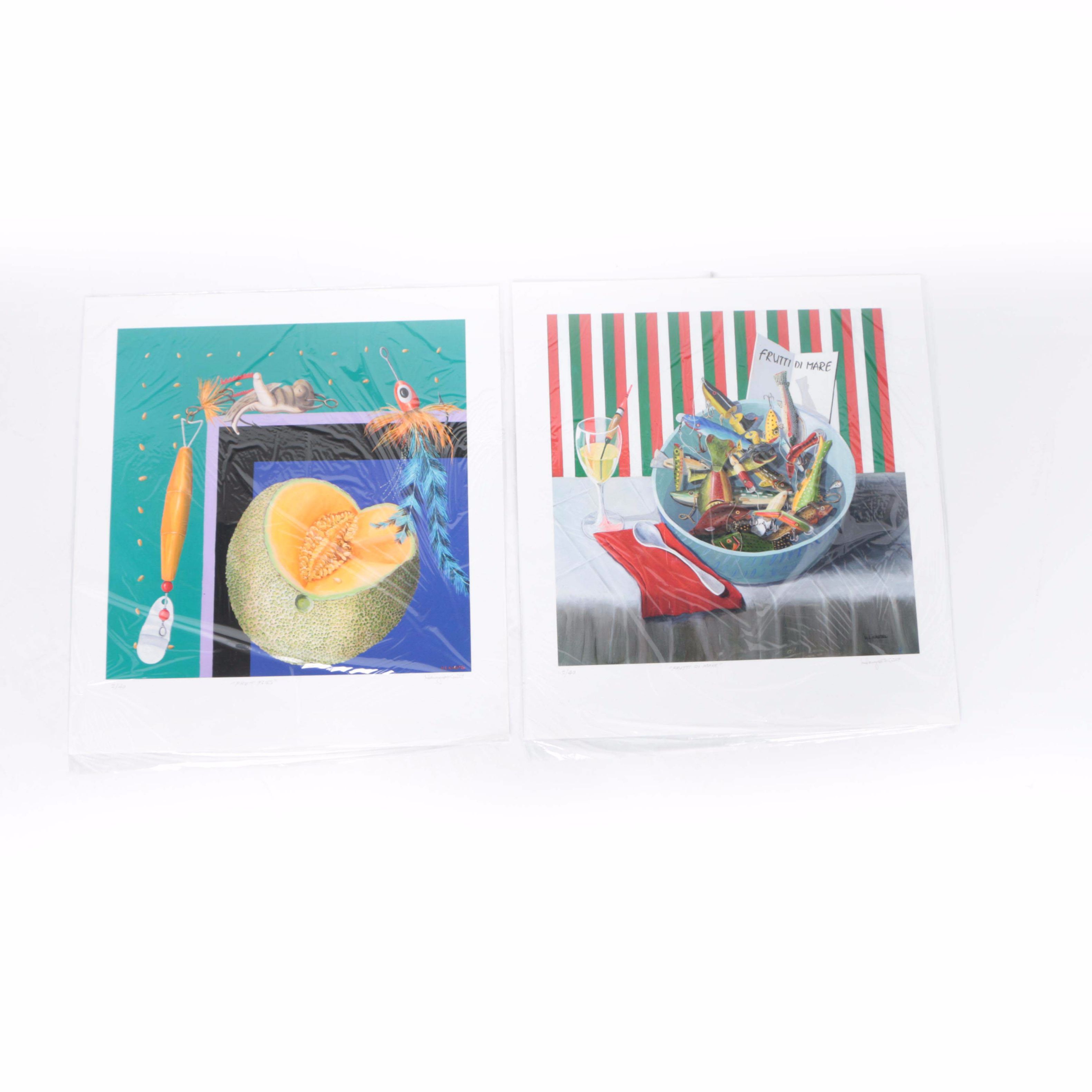 Harvey Kirstel Limited Edition Giclées "Fruit Flies" and "Frutti di Mare"