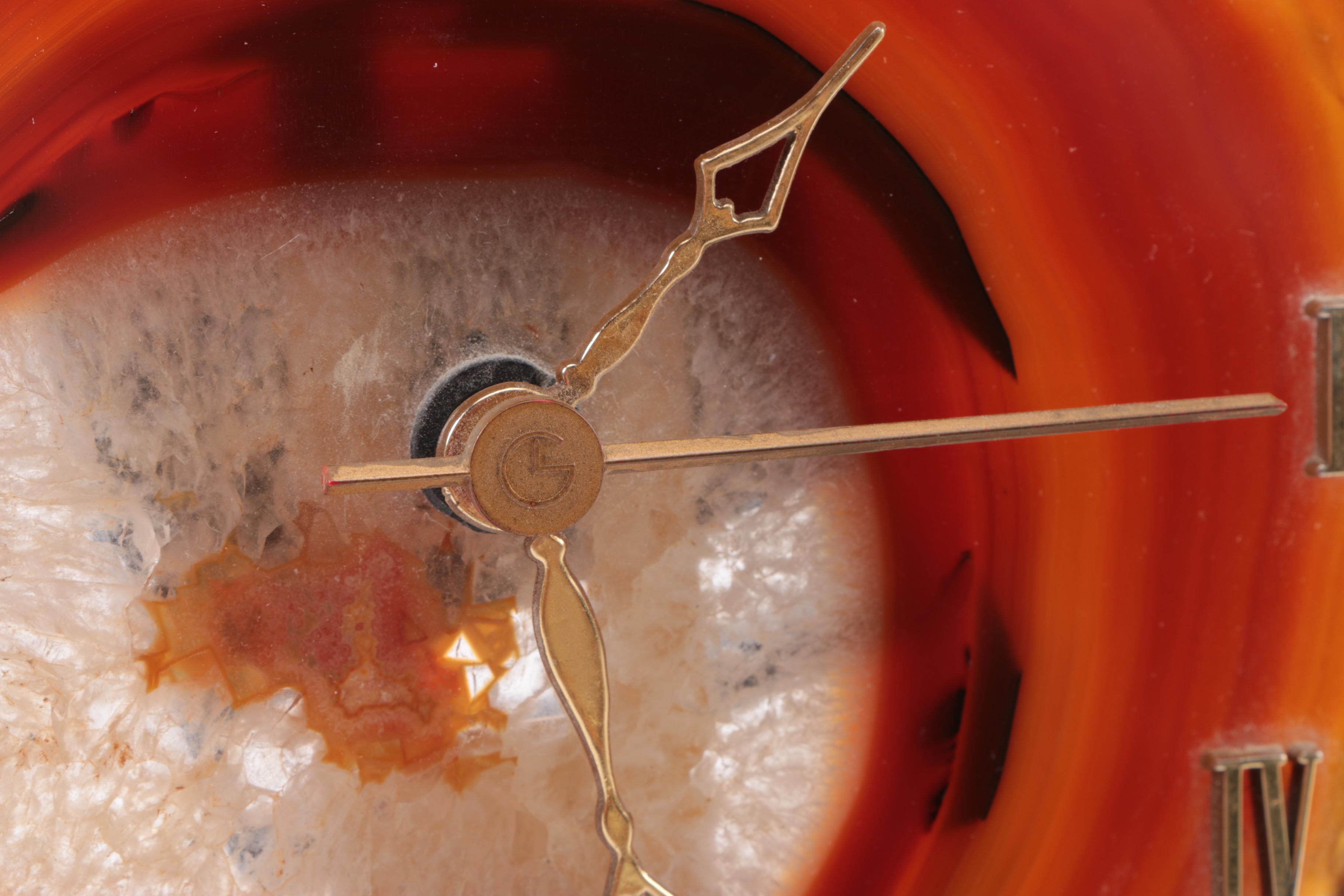Brazilian Geode Slice Shelf Clock