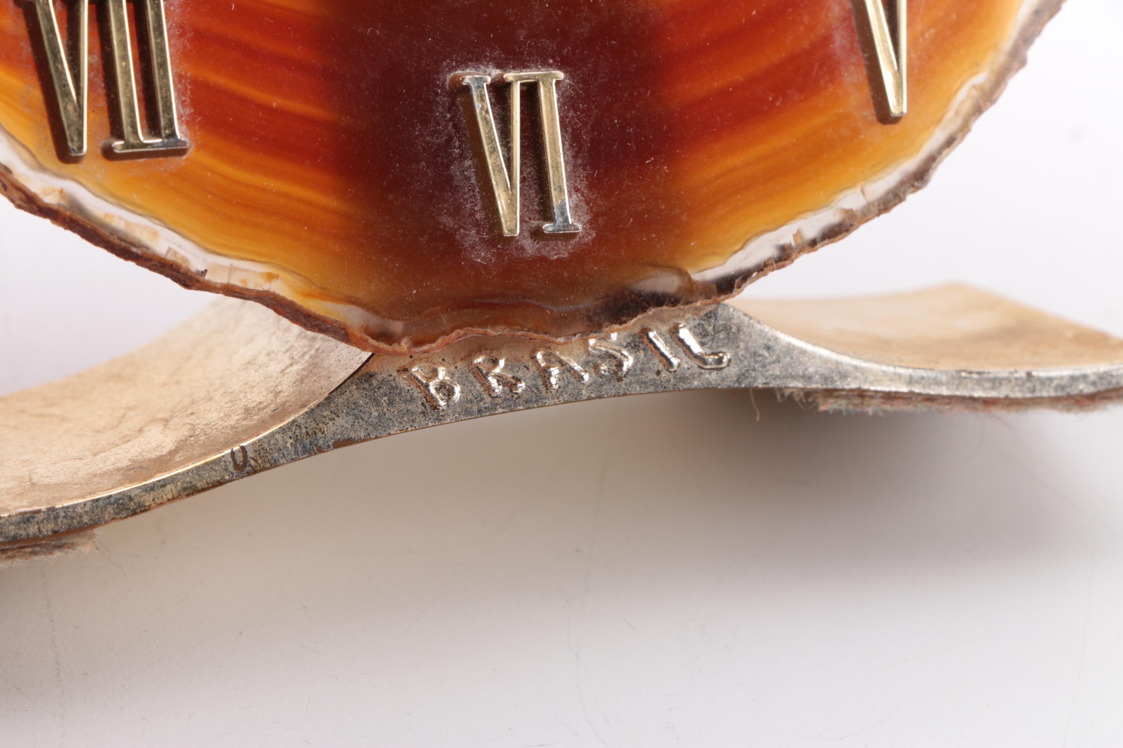 Brazilian Geode Slice Shelf Clock