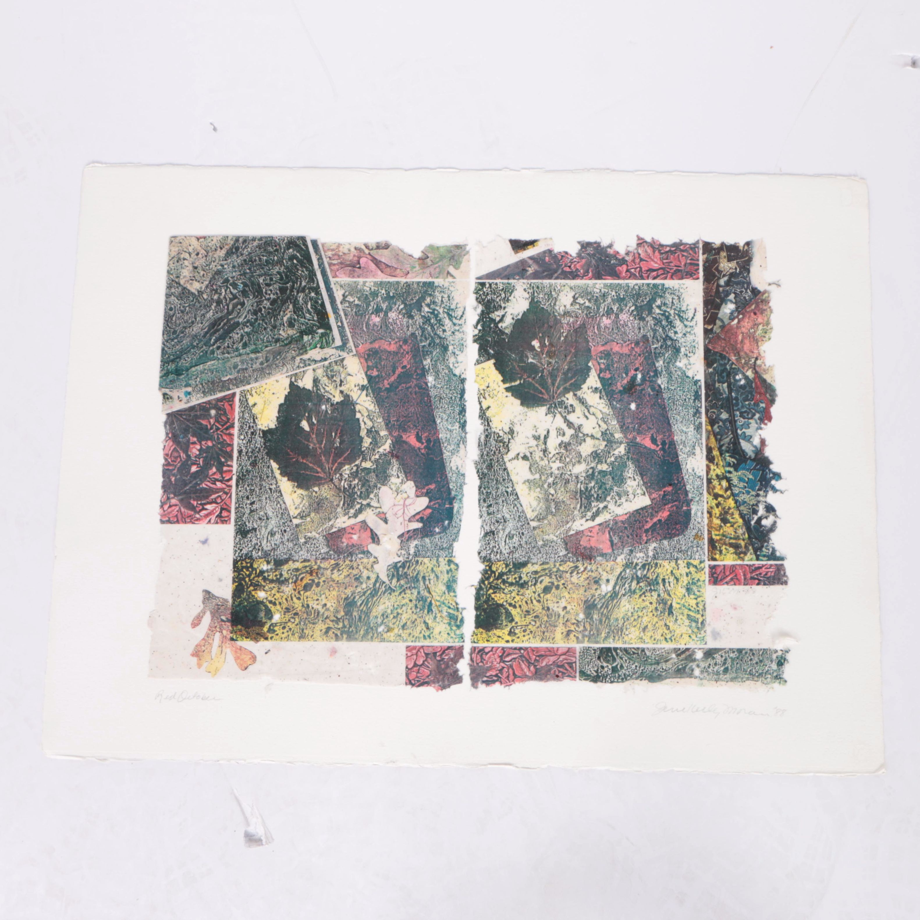 Jane Kelly Moran Transfer Print on Paper "Red October"