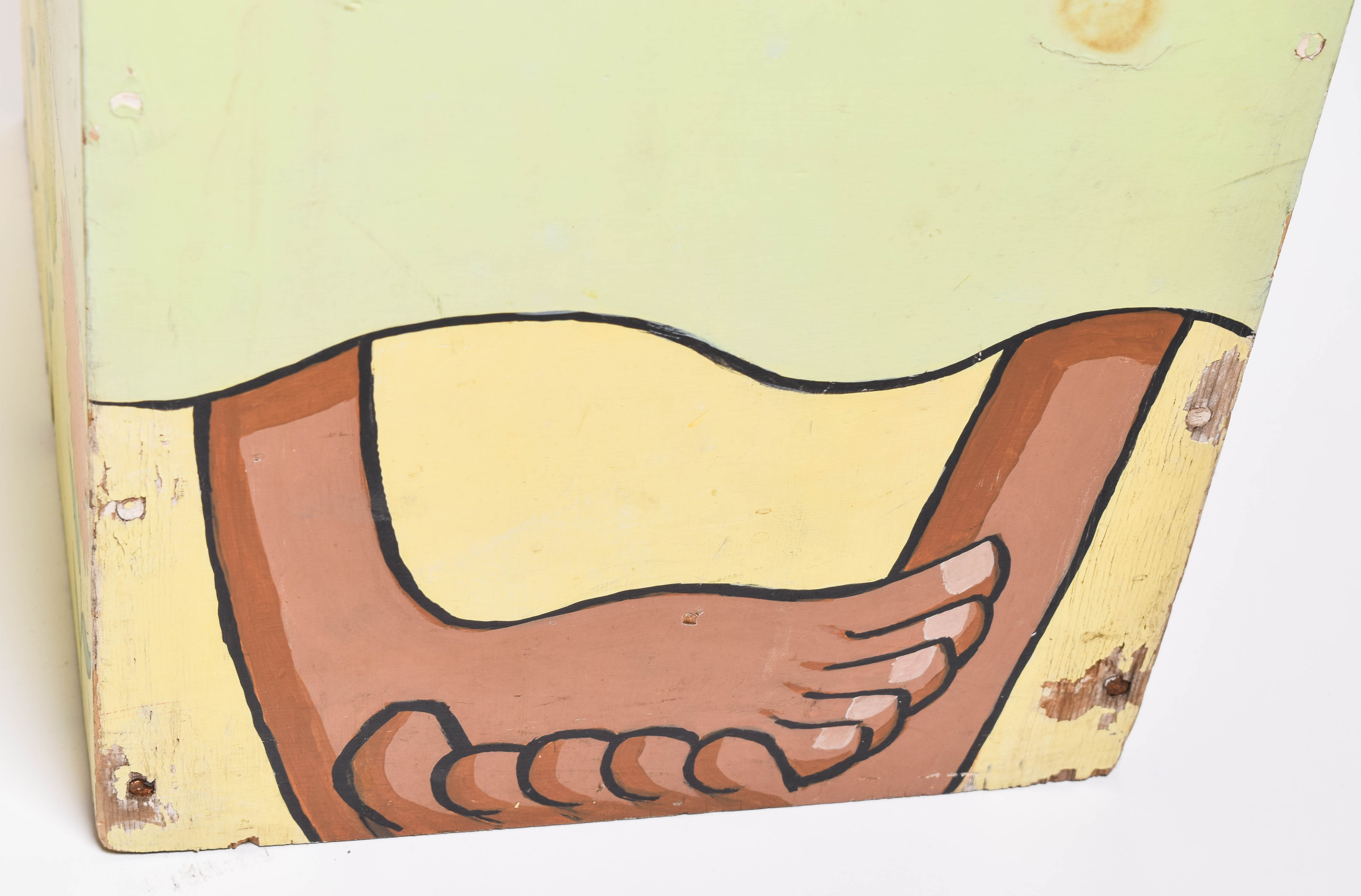 Two Mid-Century Hand-Painted "Hippie Character" Chairs