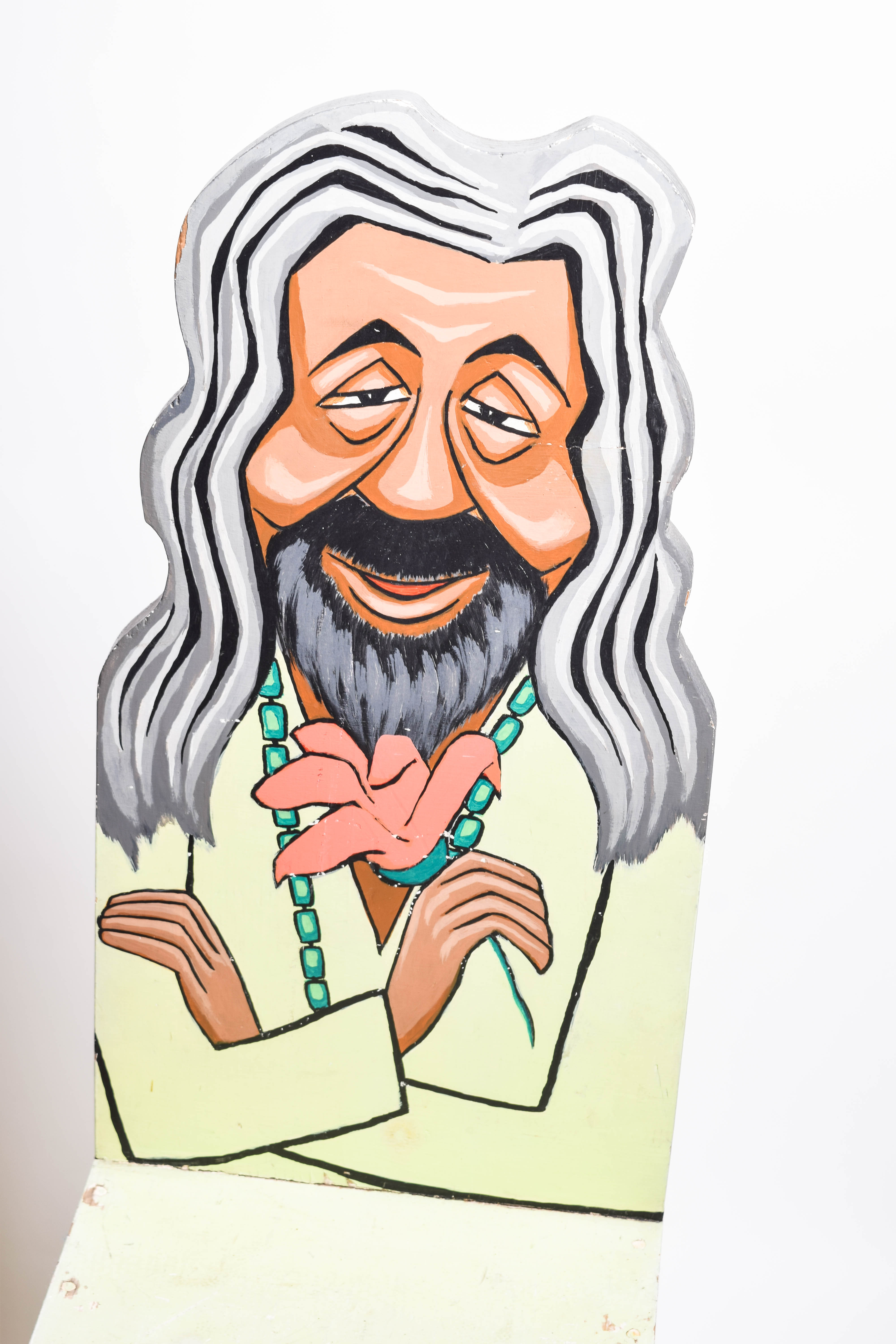 Two Mid-Century Hand-Painted "Hippie Character" Chairs