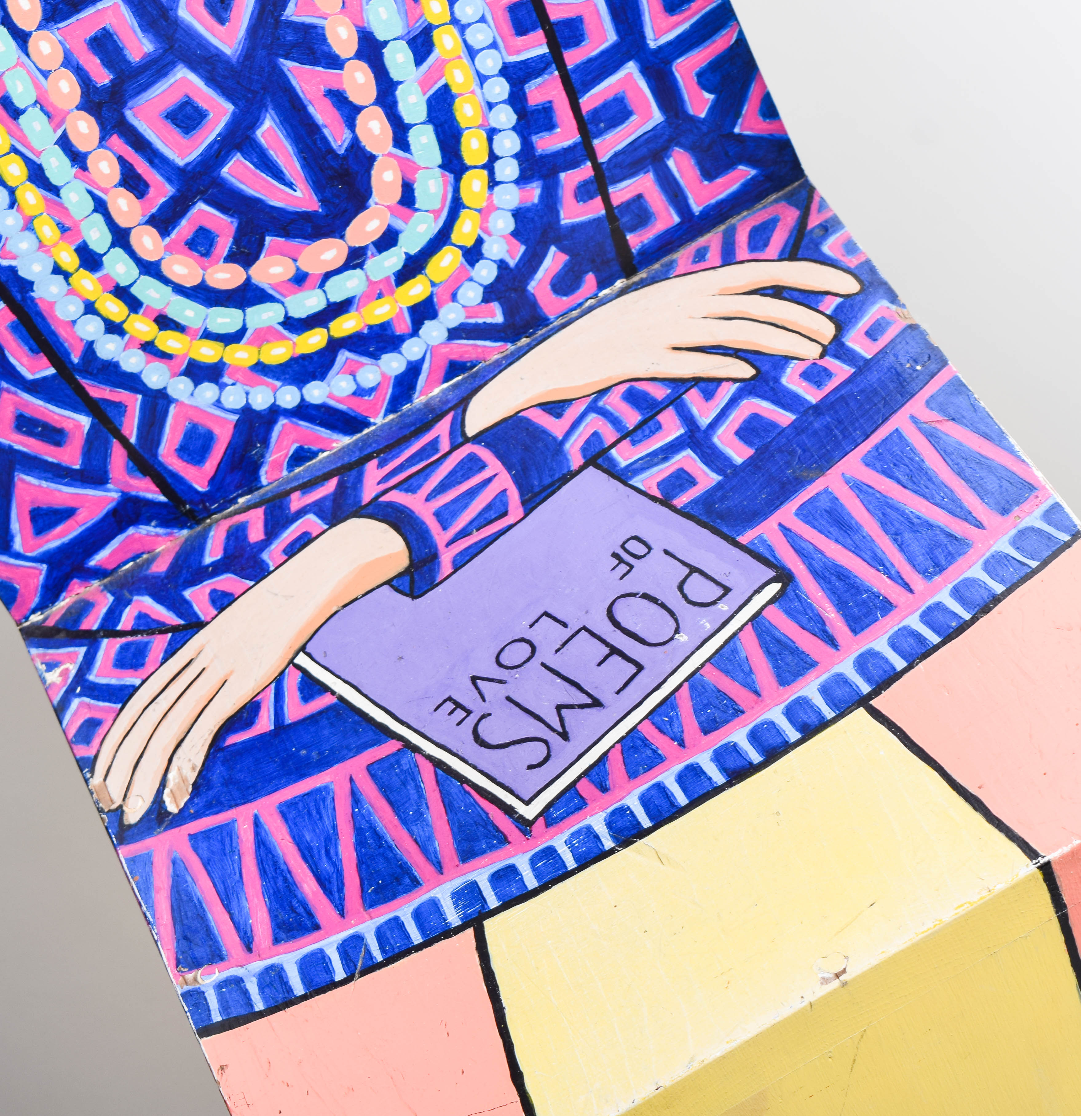 Two Mid-Century Hand-Painted "Hippie Character" Chairs