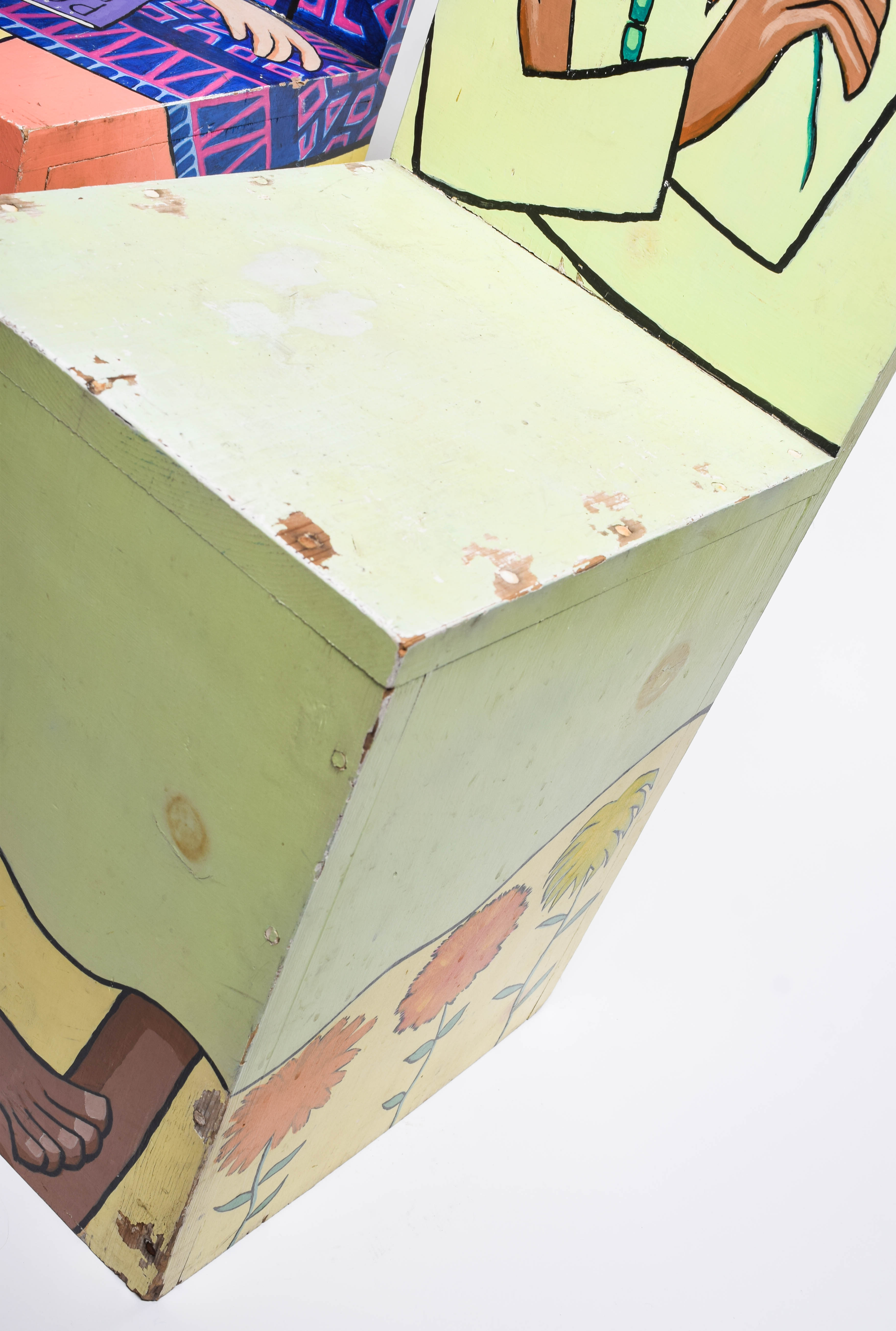 Two Mid-Century Hand-Painted "Hippie Character" Chairs