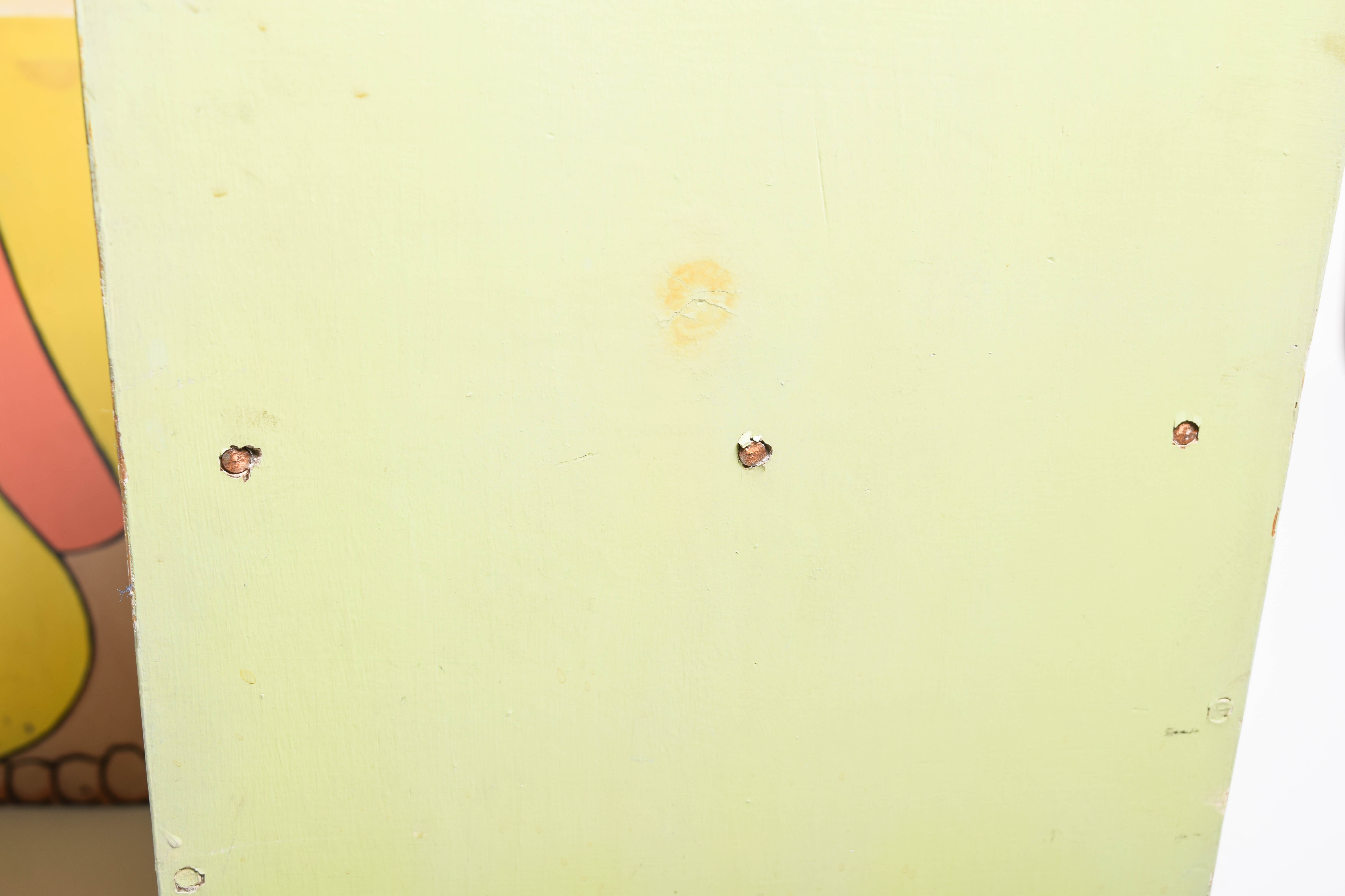 Two Mid-Century Hand-Painted "Hippie Character" Chairs