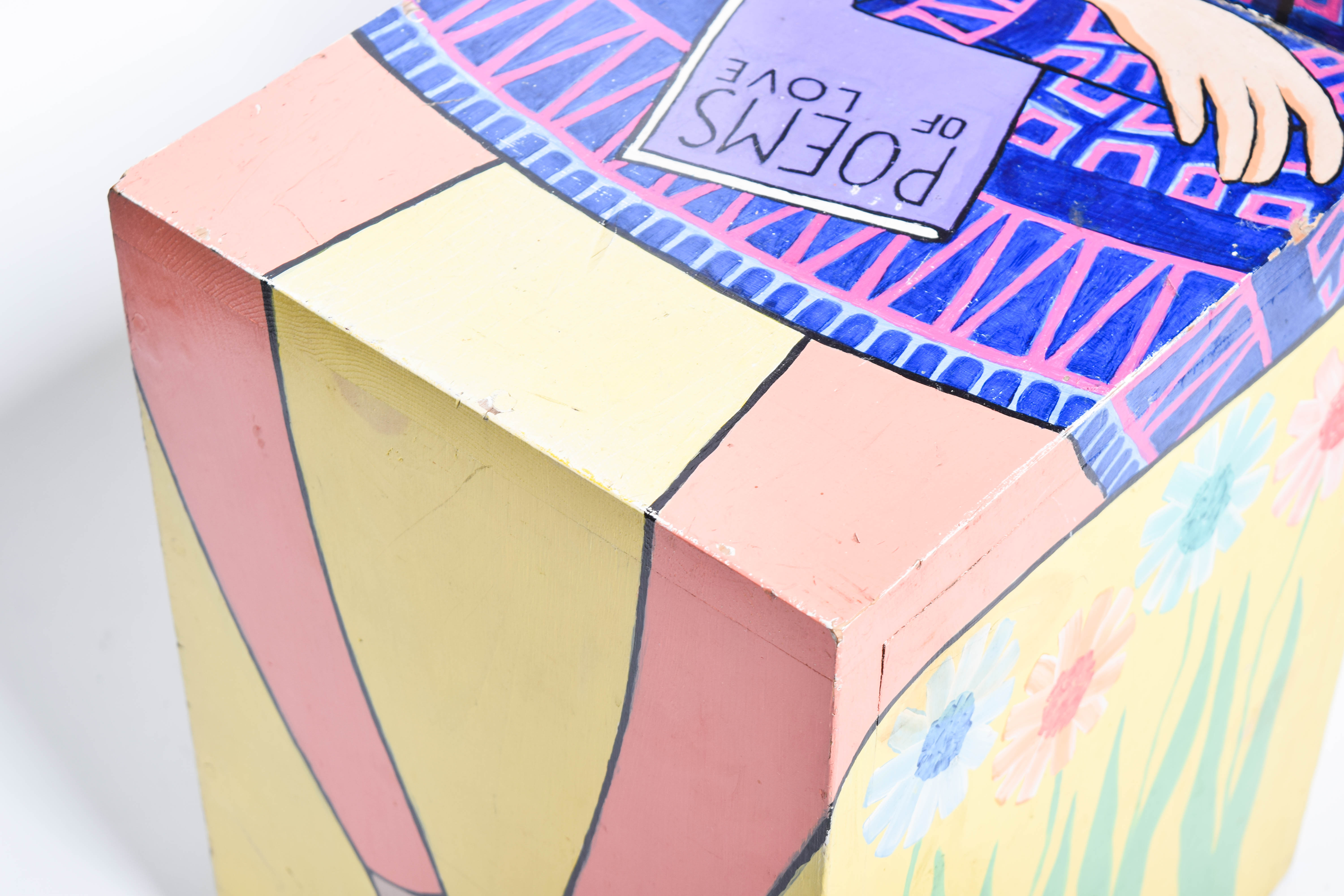 Two Mid-Century Hand-Painted "Hippie Character" Chairs