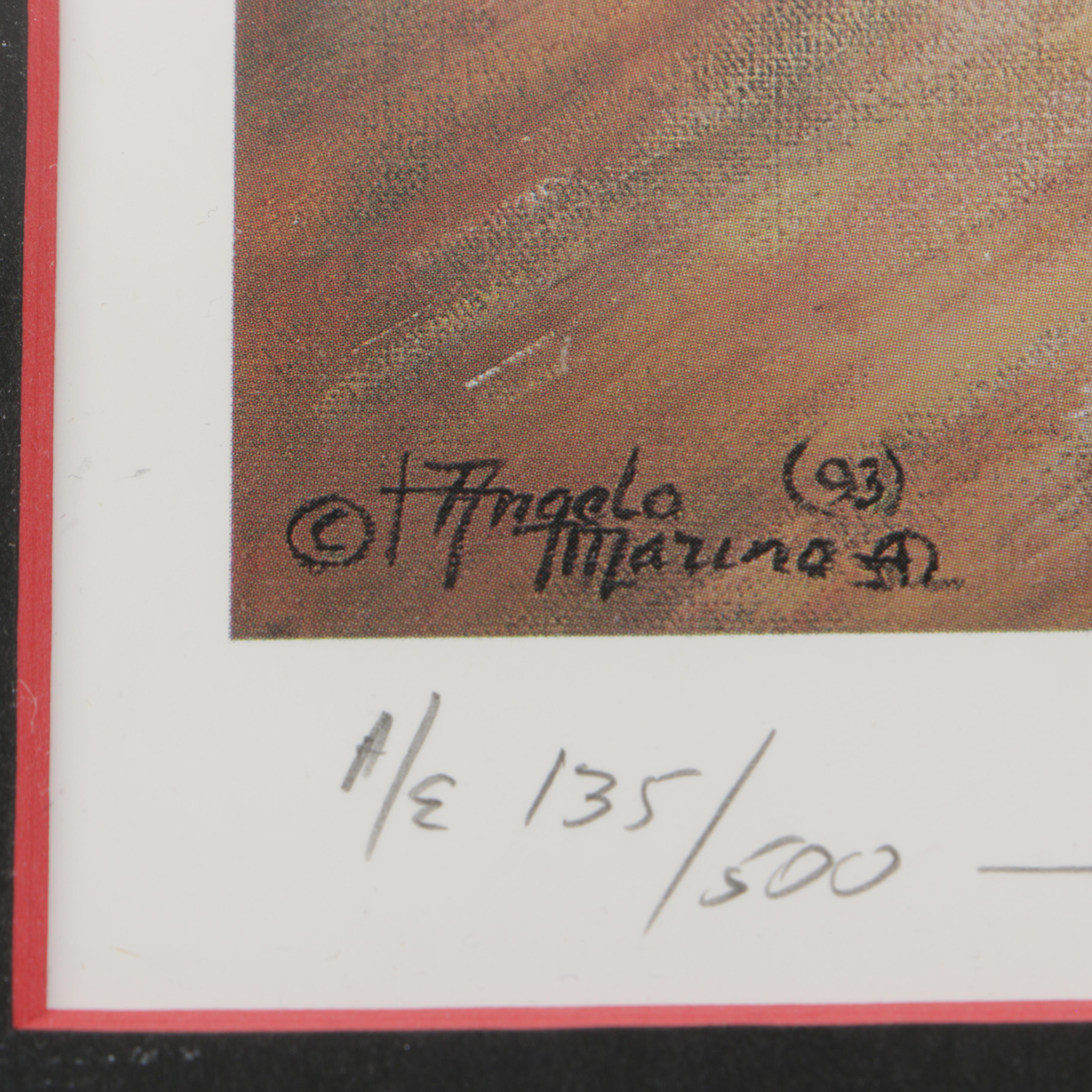 Angelo Martino 1993 Signed Limited Edition Michael Jordan Offset Lithograph