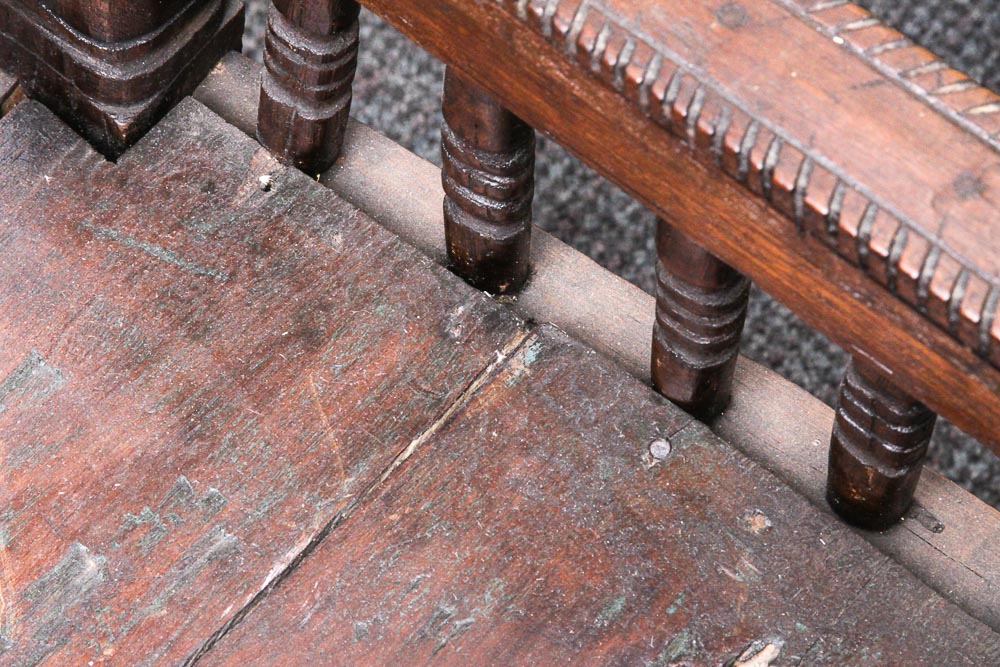 Antique Hand Carved Walnut Arm Chair