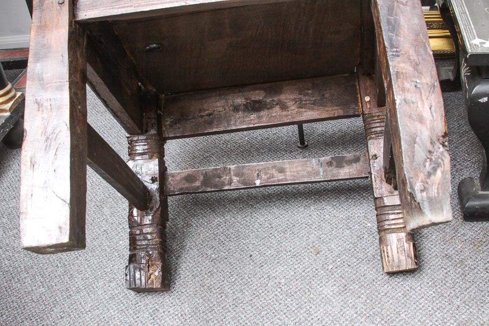 Antique Hand Carved Walnut Arm Chair