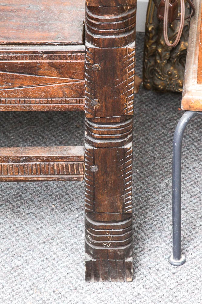 Antique Hand Carved Walnut Arm Chair