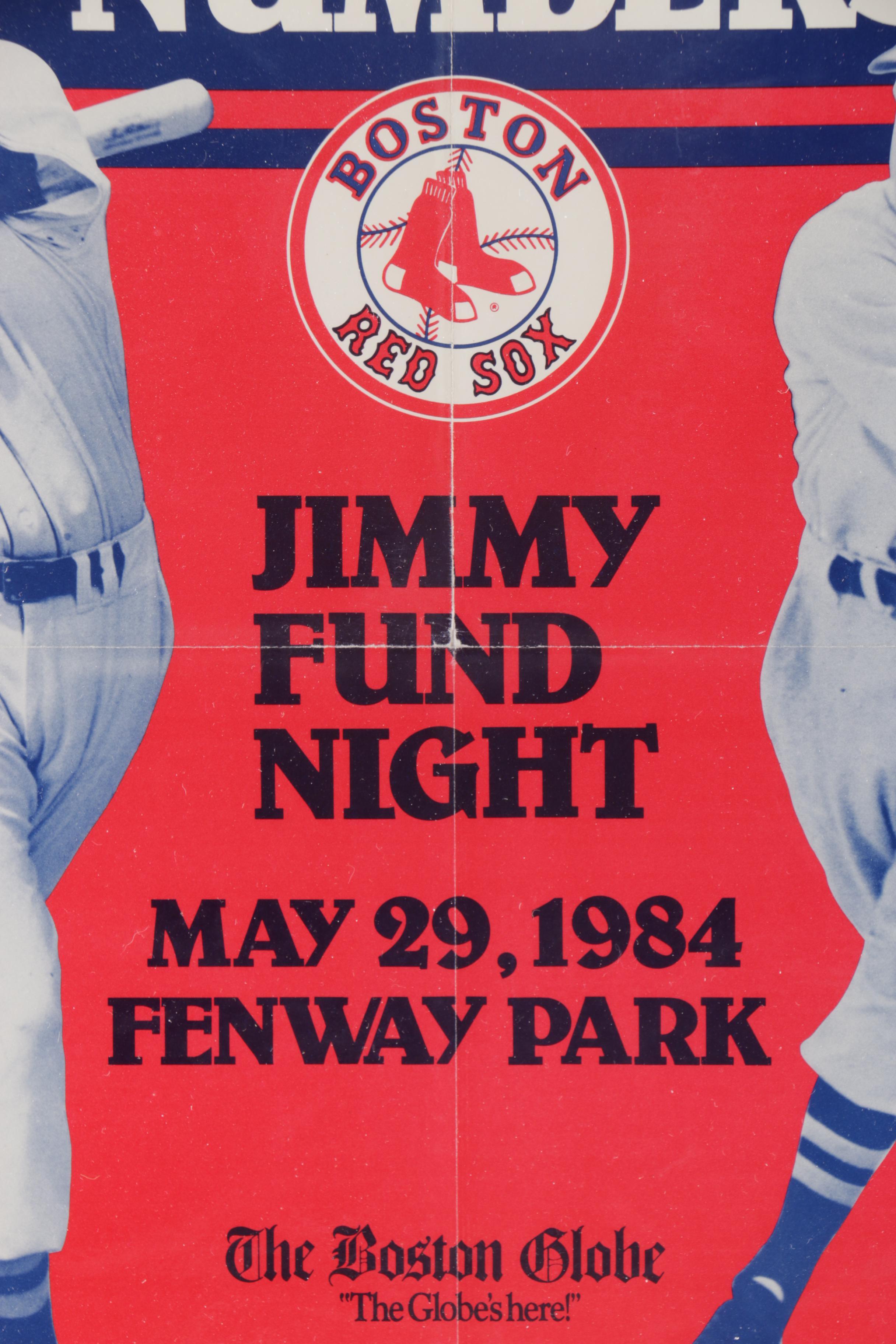 Boston Red Sox Number Retirement for Ted Williams and Joe Cronin Poster