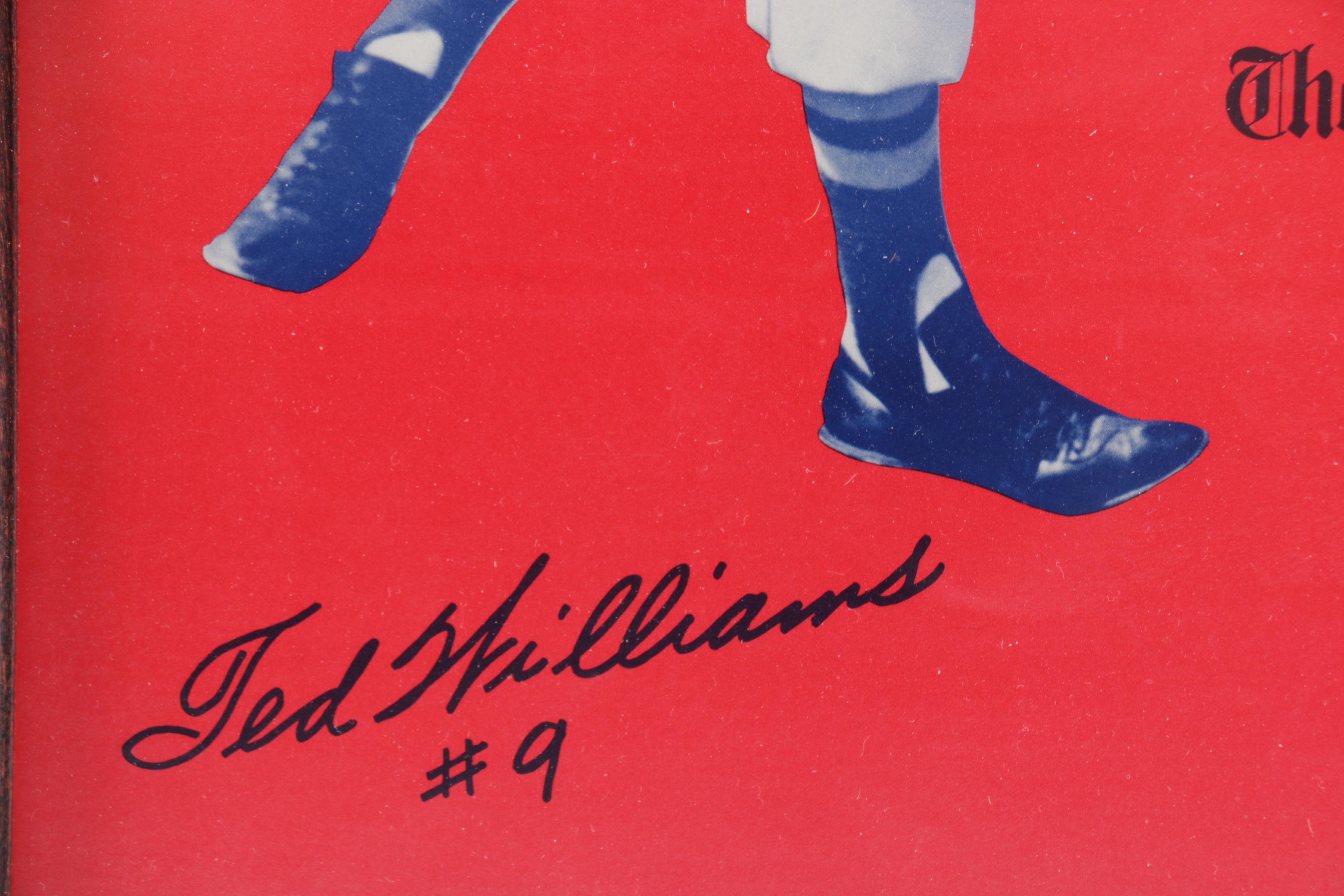 Boston Red Sox Number Retirement for Ted Williams and Joe Cronin Poster