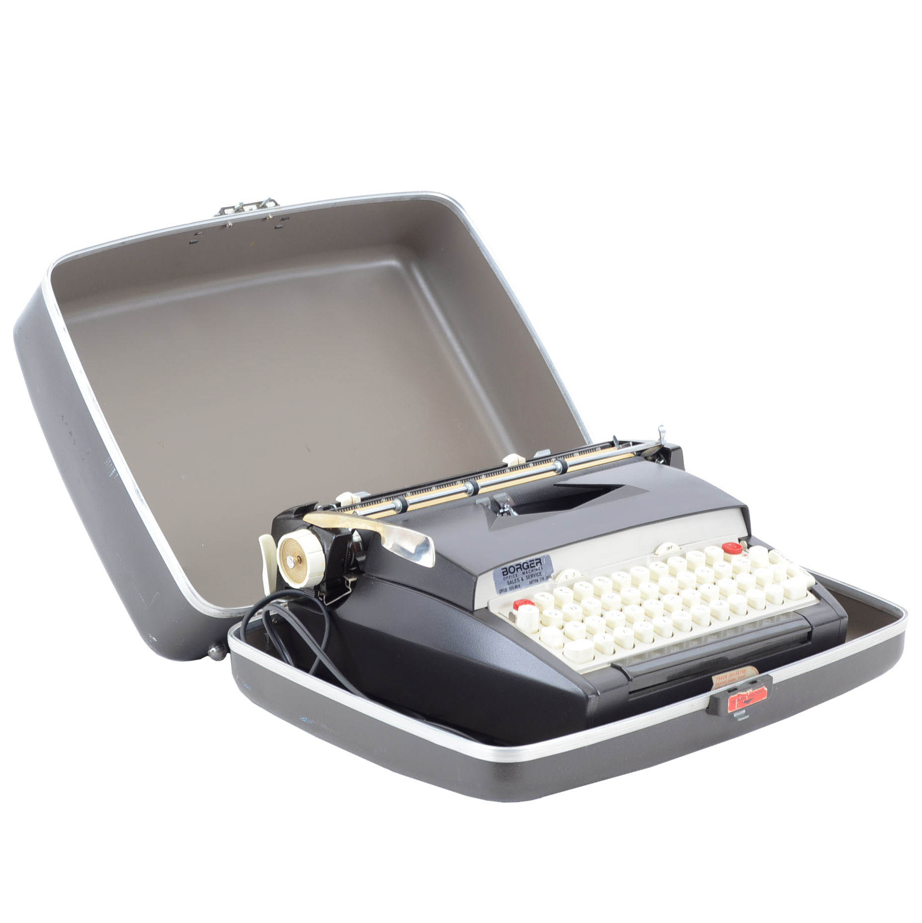 Vintage Manual Sears Electric Typewriter and Case