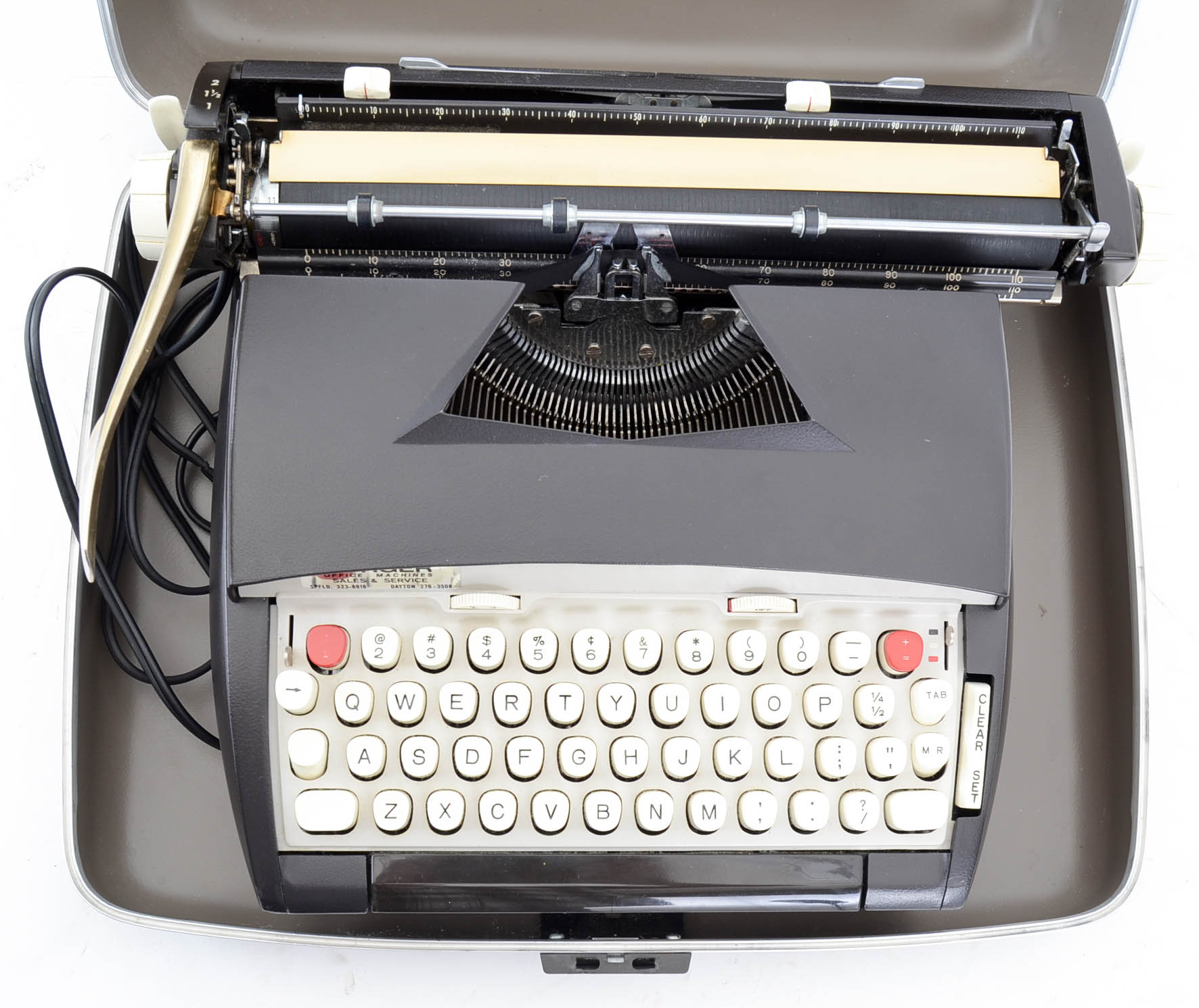 Vintage Manual Sears Electric Typewriter and Case