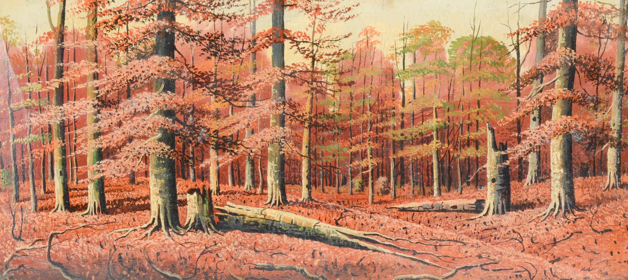 Original Oil on Board Autumnal Landscape