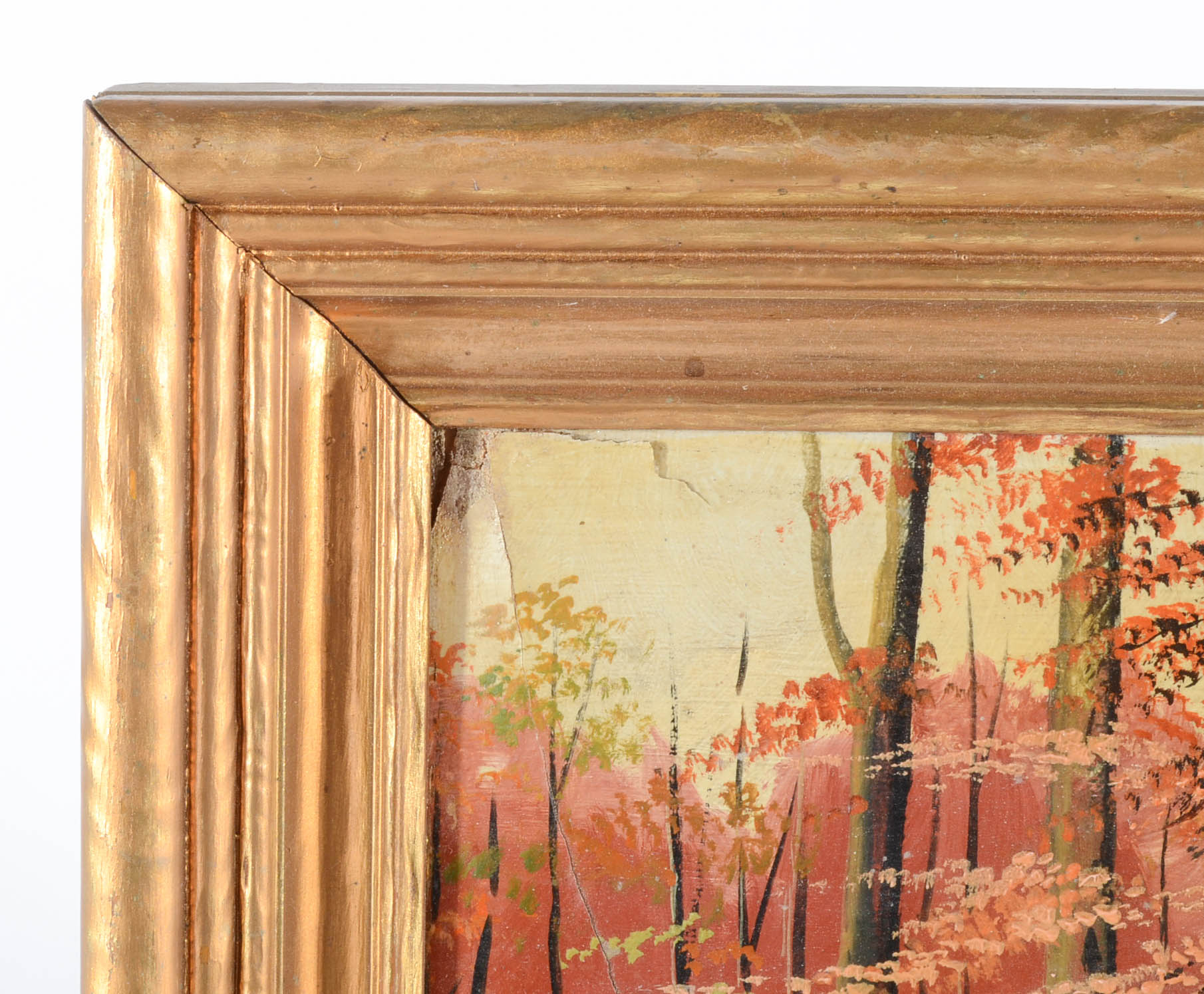 Original Oil on Board Autumnal Landscape