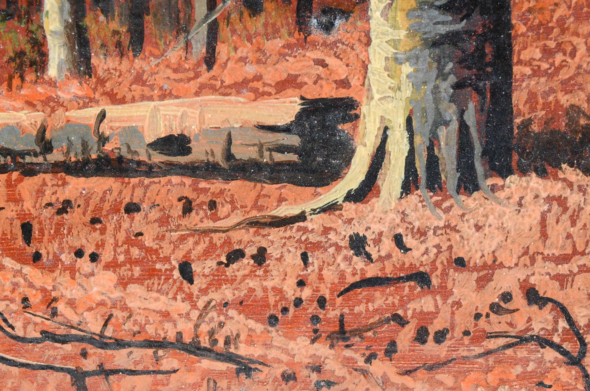 Original Oil on Board Autumnal Landscape